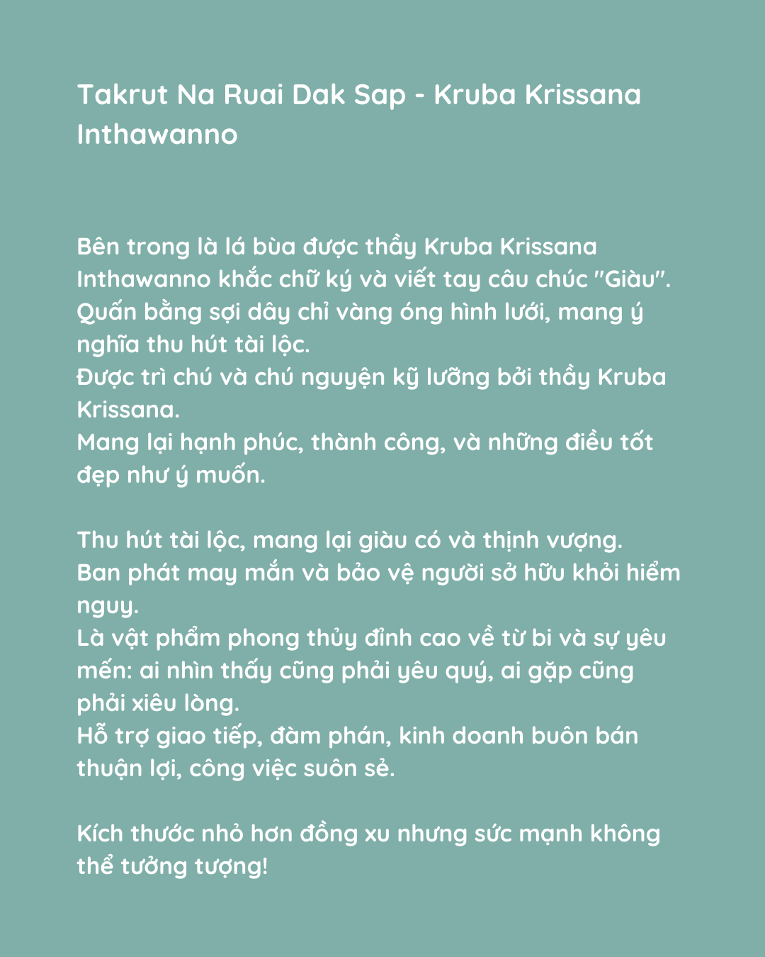 Takrut Na Ruai Dak Sap - Kruba Krissana Inthawanno_thumbnail_1