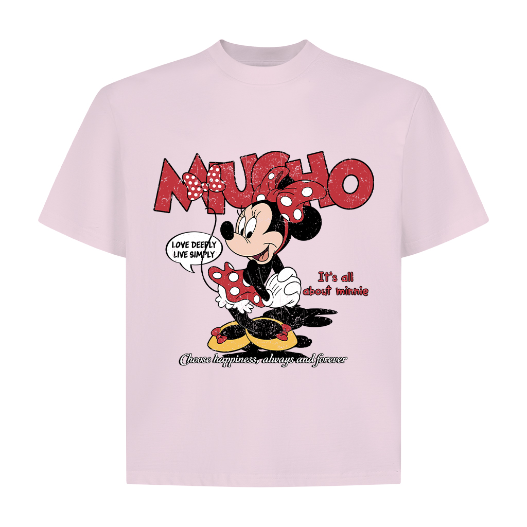 Áo thun boxy họa tiết hoạt hình AXD2370 Miucho chất vải cotton thoáng mát tay ngắn cổ tròn