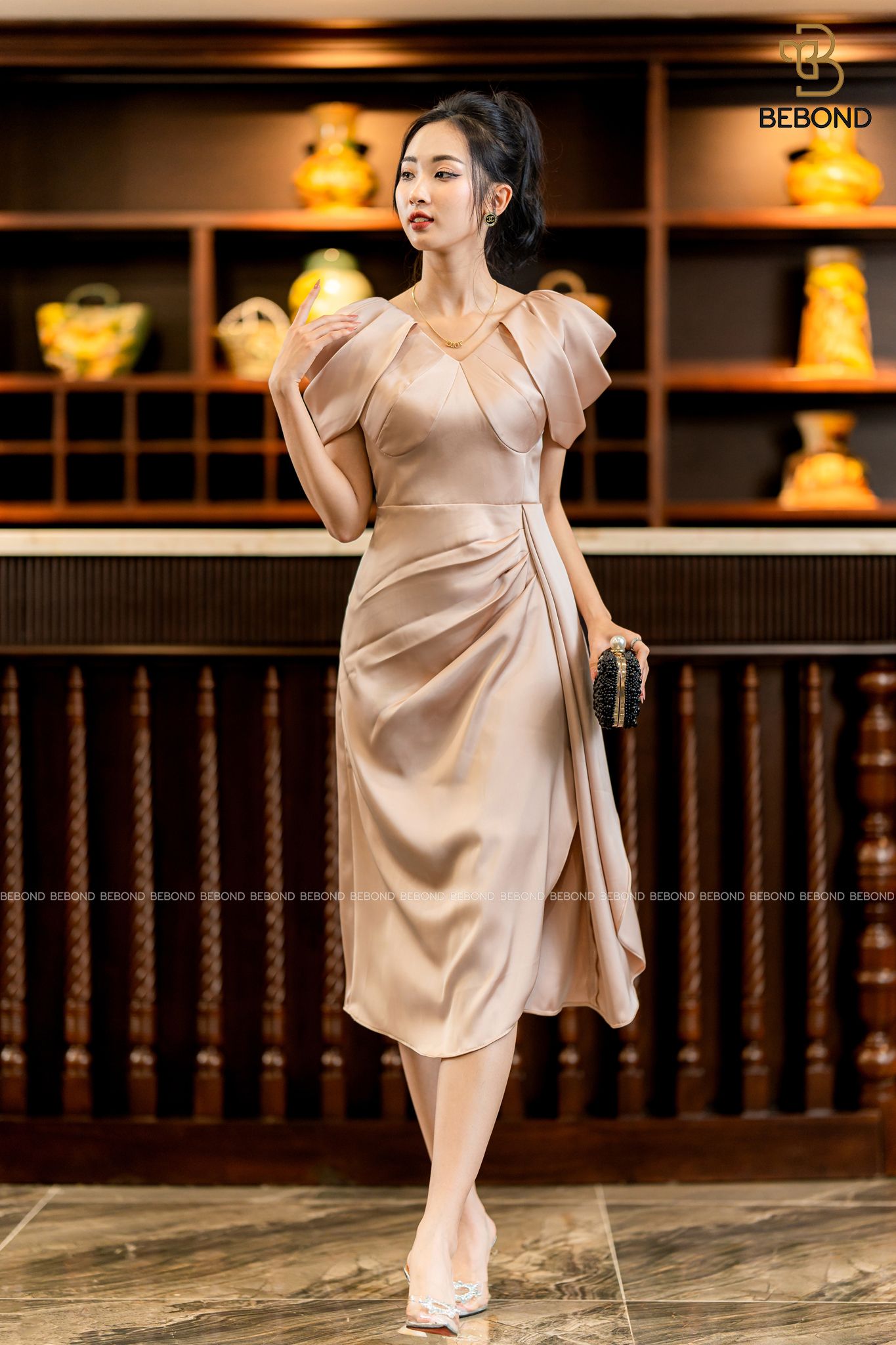 ĐẦM ĐI TIỆC MÀU CACAO KEM- VENUS DRESS_thumbnail_5