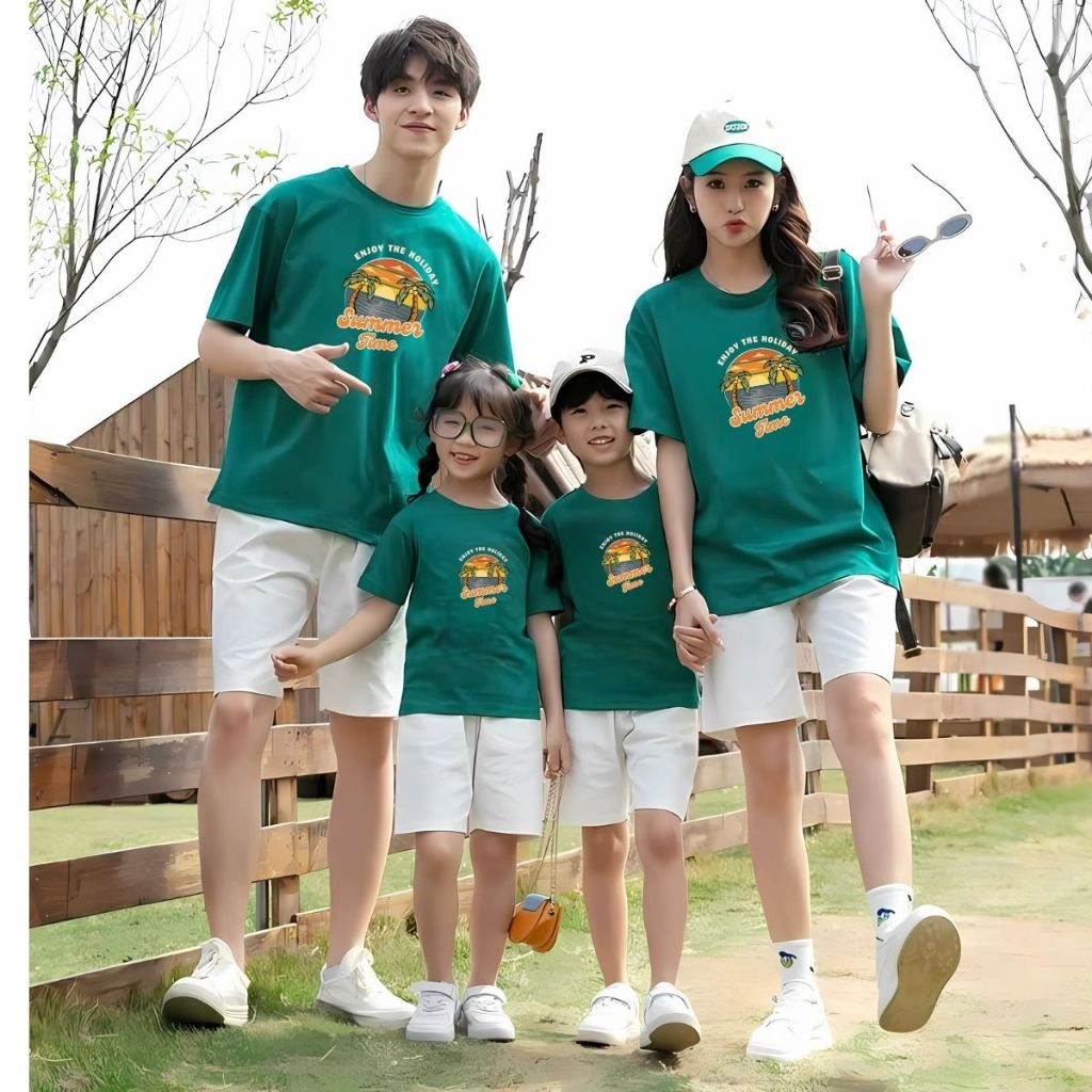 [Form rộng] Áo phông gia đình in hình Mặt trời 3-4-5 người - LOZA RT3044-AT3044