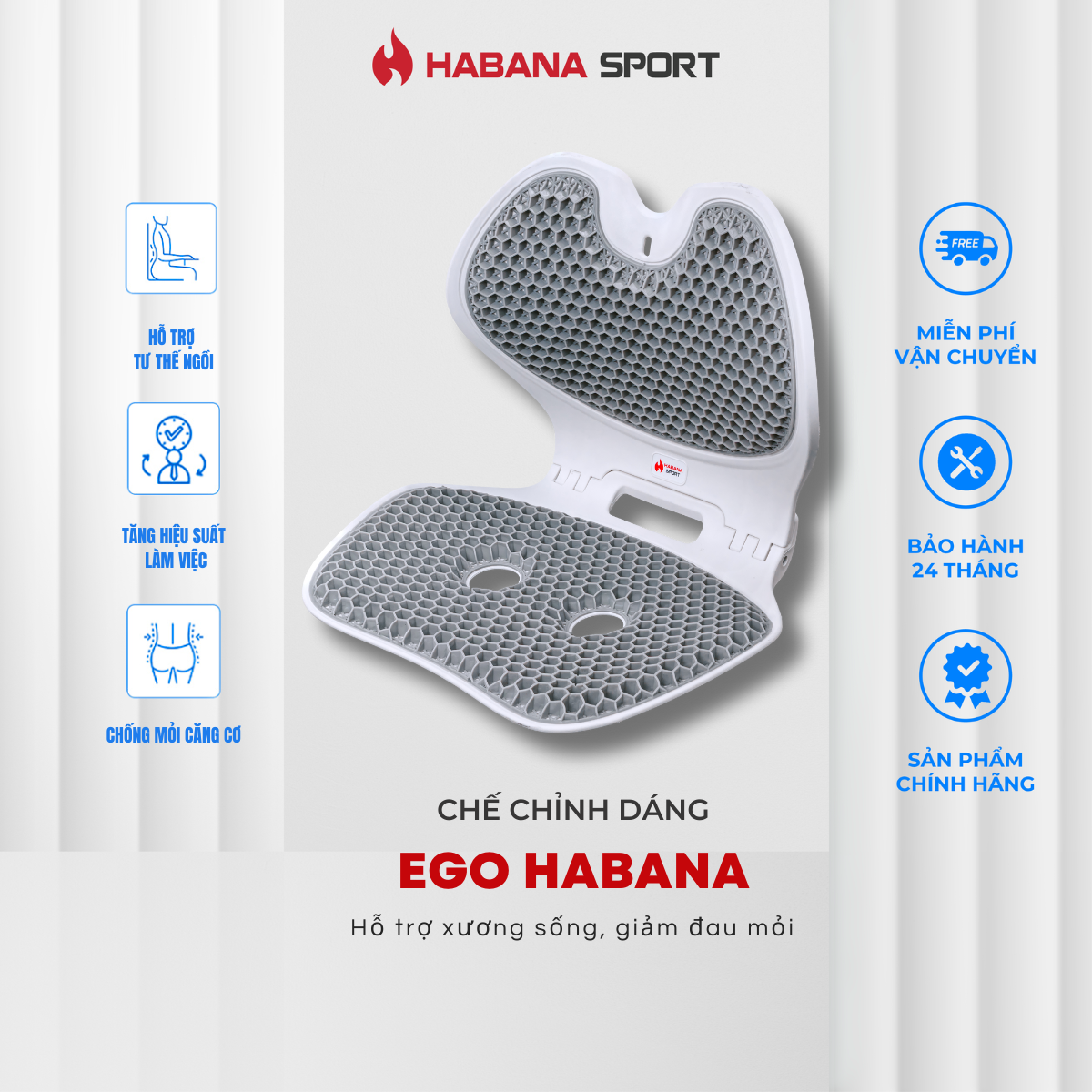 Ghế giảm đau lưng chống gù Habana Sport Chính Hãng_thumbnail_12