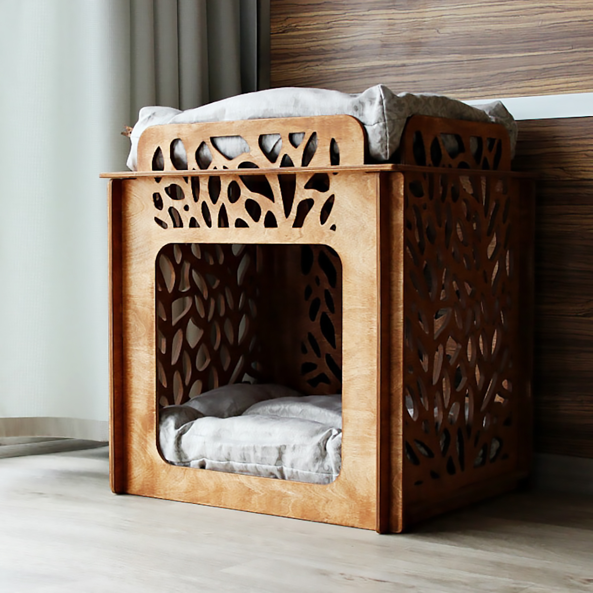 Nhà Gỗ Cho Mèo - Thiết Kế Nhỏ Xinh, Đơn Giản & Độc Đáo Cho Thú Cưng_thumbnail_1