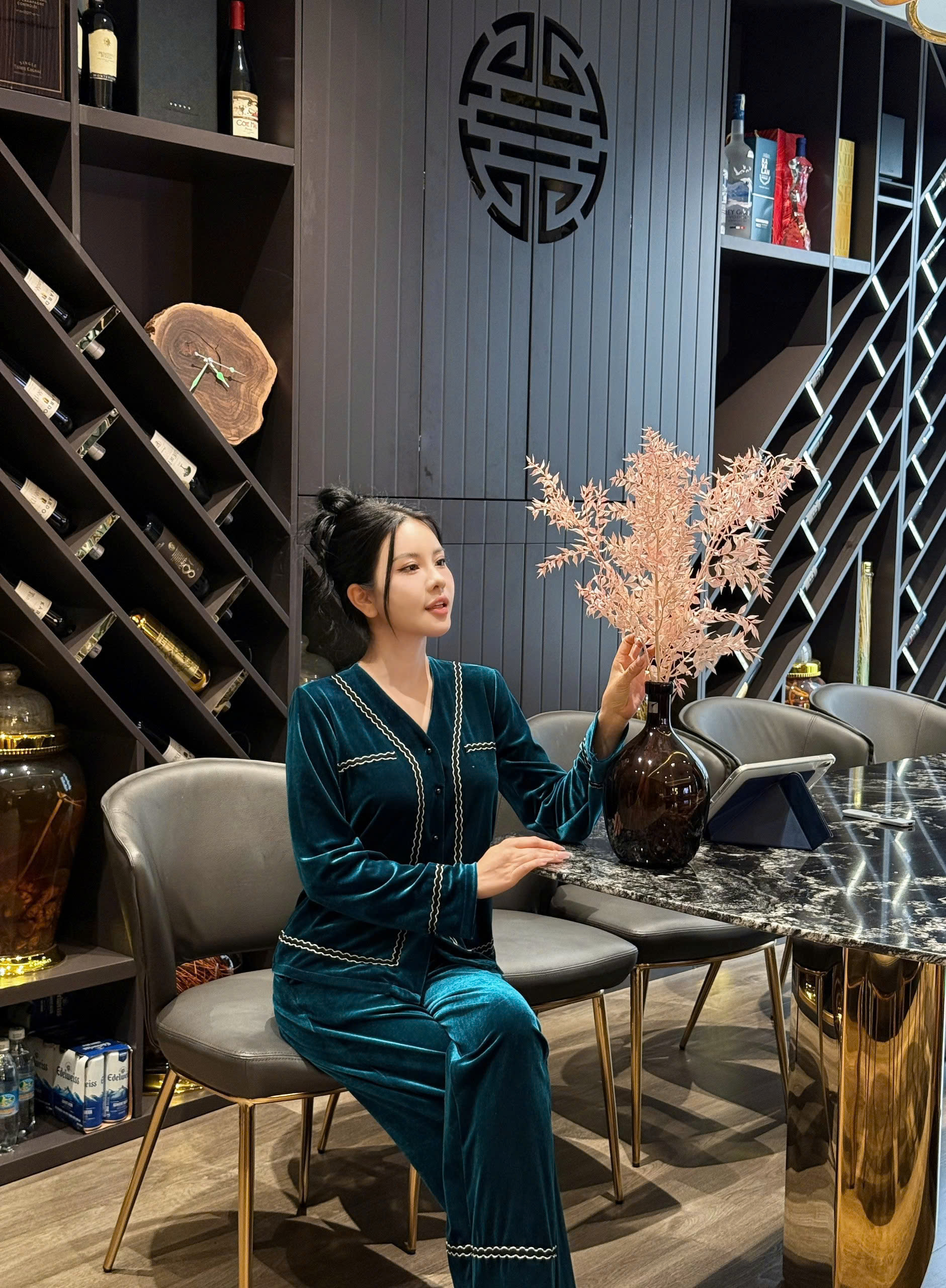 Bộ nhung áo dài, quần dài BN579_thumbnail_3