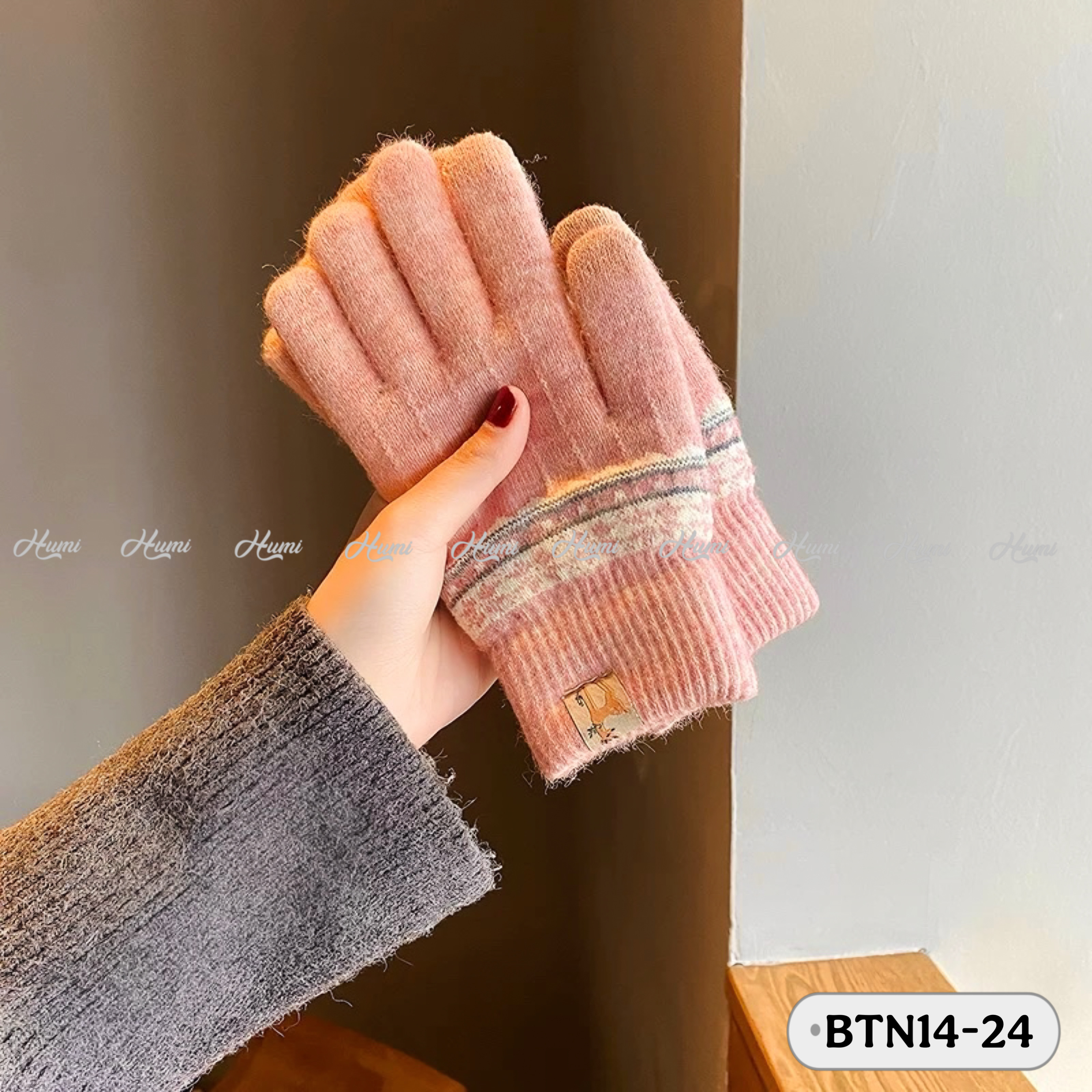 GĂNG TAY LENNỮ (BTN14-24 Hồng)