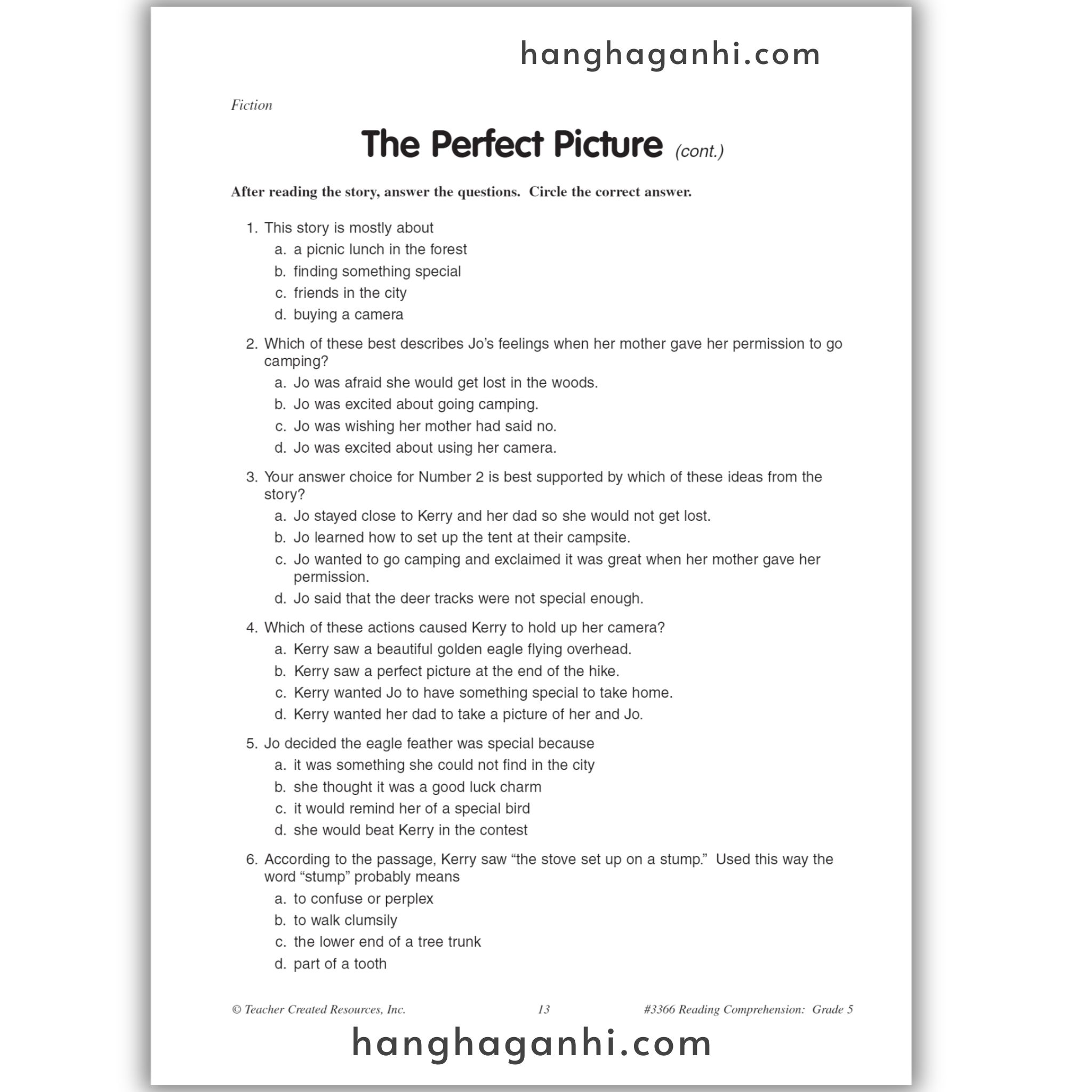 Reading Comprehension Grade 5 Teacher Created Resources, sách đọc hiểu lớp 5_thumbnail_19