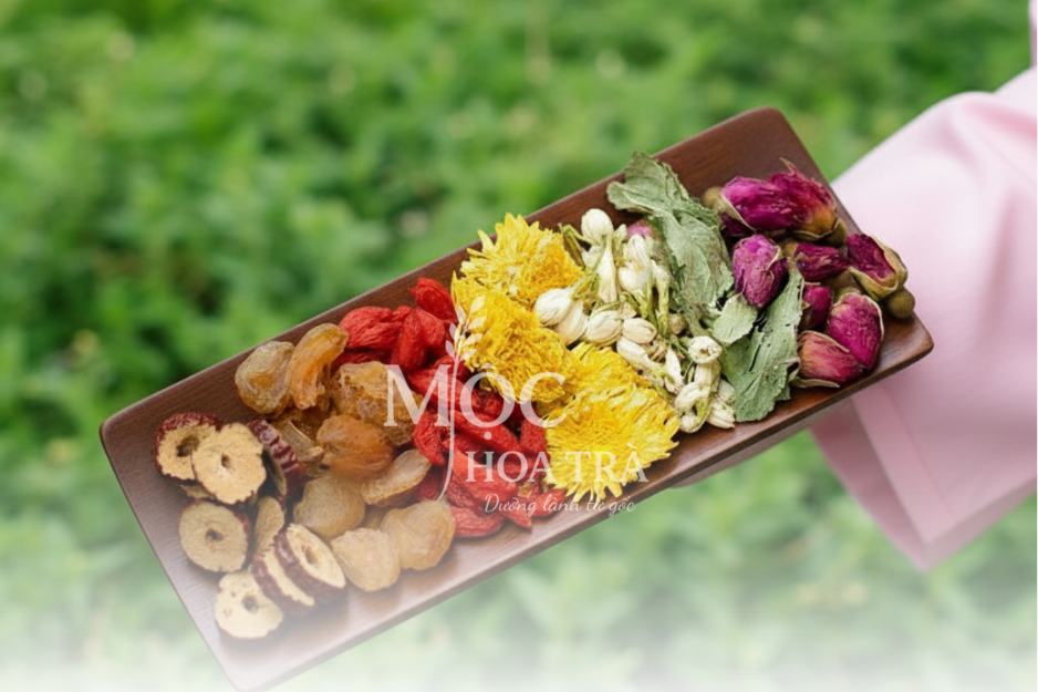 Trà Thảo Mộc Mộc Hoa Trà (100% Thiên Nhiên) - Hỗ Trợ Ngủ Ngon, Dưỡng Nhan, Thanh Lọc