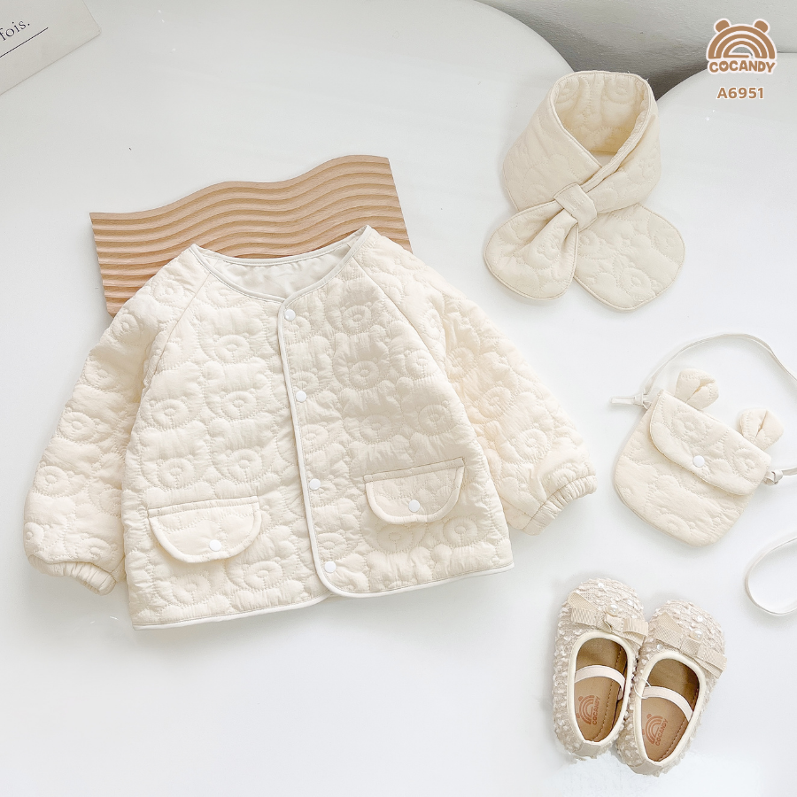 Sét áo khoác BE trần bông cúc TRẮNG_thumbnail_1