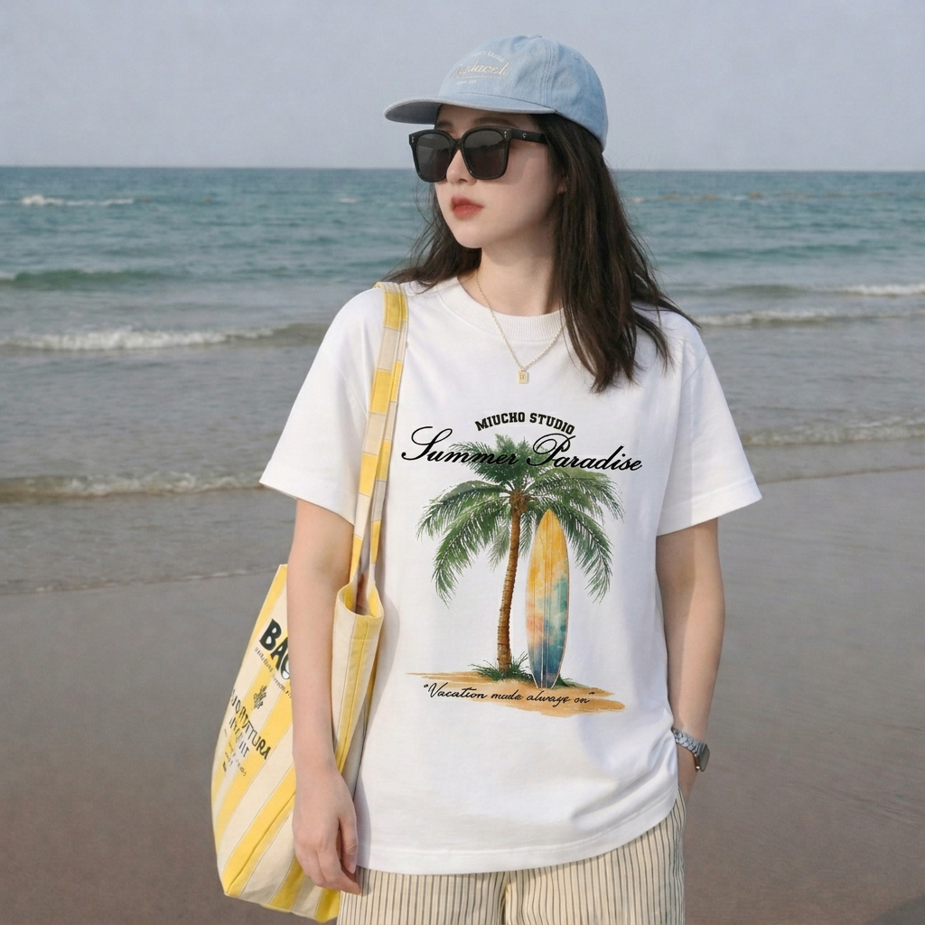 Áo thun boxy nam nữ du lịch hè biển Miucho 3467_thumbnail_6