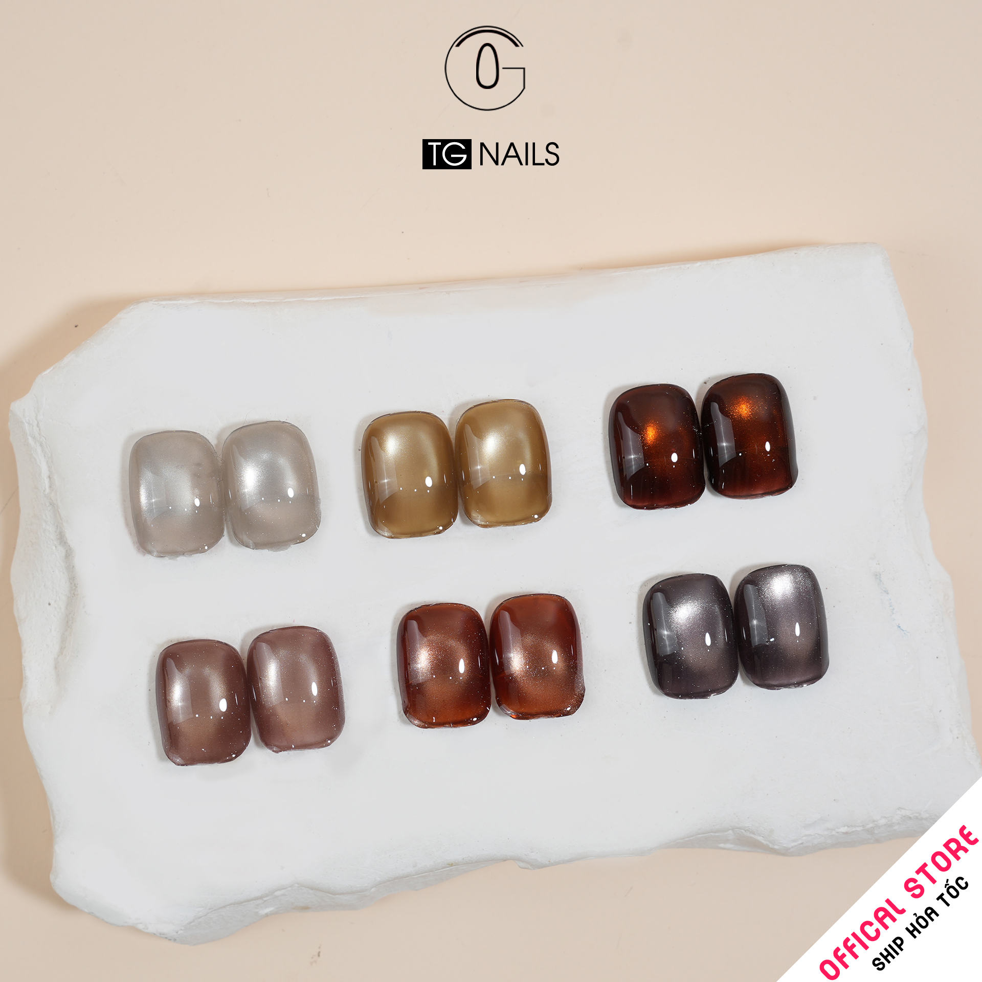 Sơn móng gel TG. Dung tích: 15ml/ lọ. Nhãn hàng TG nail - Com bo 6 màu  MMHP_thumbnail_3