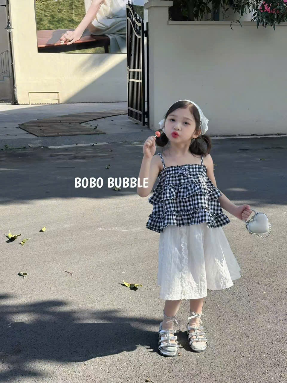 (E100) Chân váy thô trắng dáng dài BOBO BUBBLE
