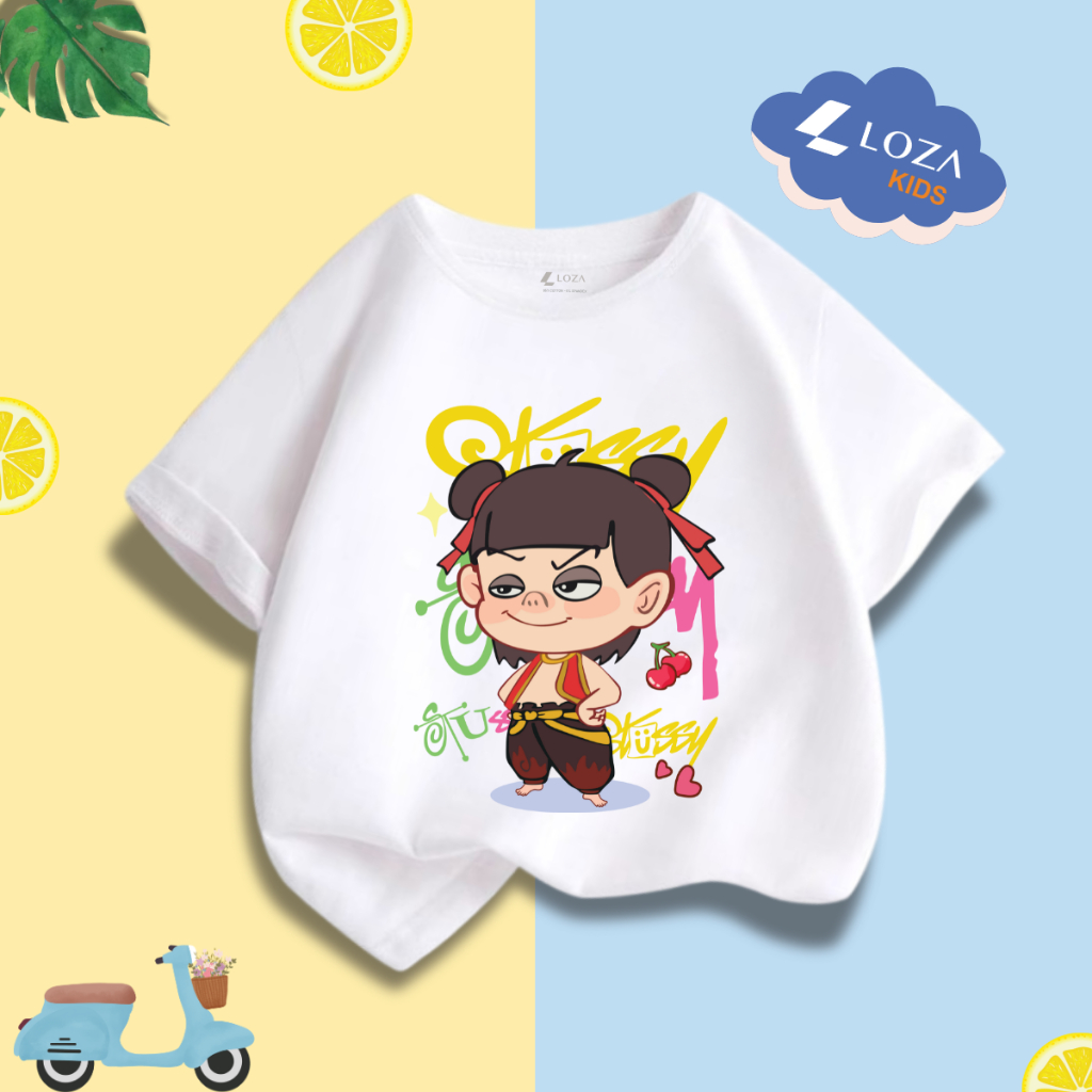 Áo thun bé trai màu trắng in hình Natra nhiều mẫu - Loza Kids  AT062_thumbnail_2