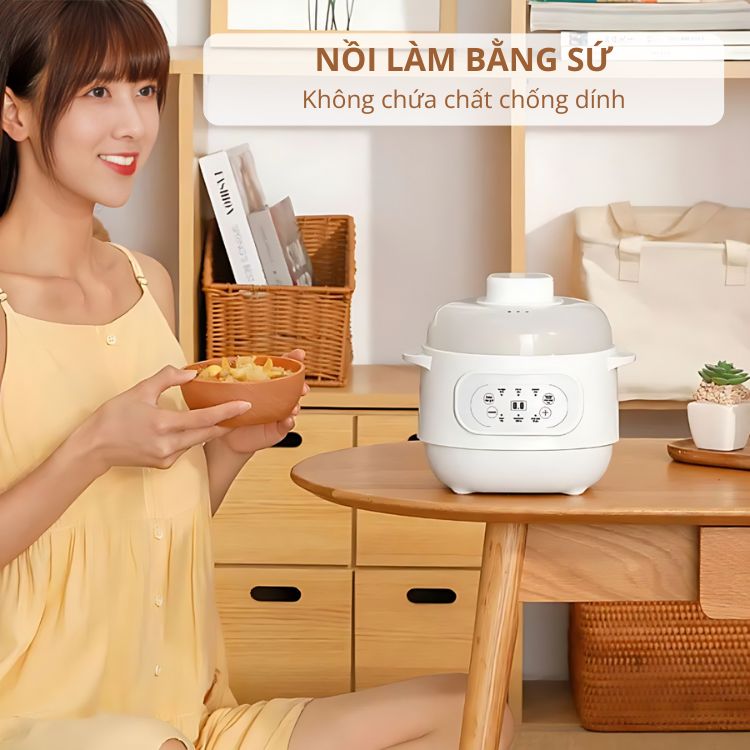 Nồi nấu chậm lòng sứ 1L Mishio MK383_thumbnail_8