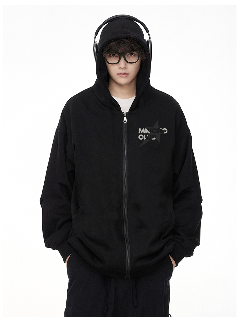 Áo hoodie zip local brand form rộng vải ni dày dặn HZD1633 Miucho Club in mix_thumbnail_6
