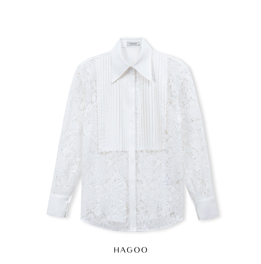 Áo sơ mi ren phối dập ly HAGOO_thumbnail_5