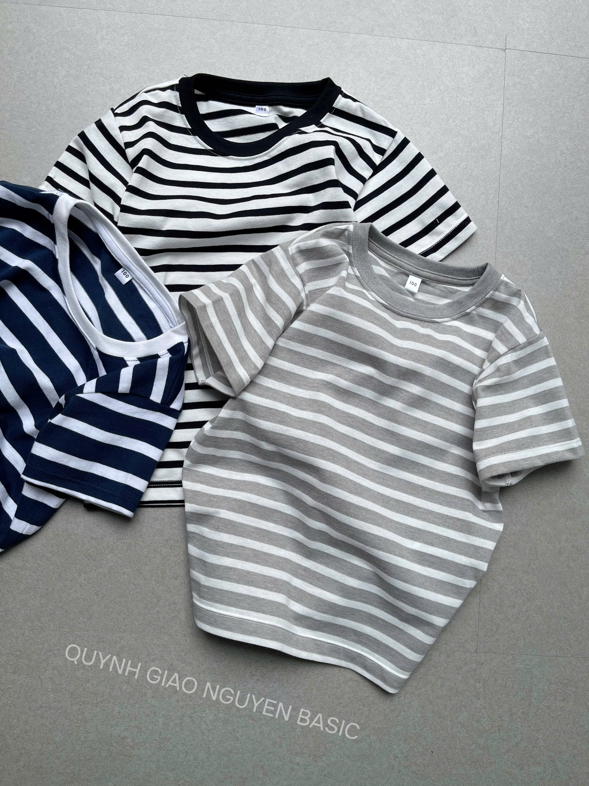 Set 3 áo sọc bé Cotton-Q ( NGẪU NHIÊN - Mua từ 2set sẽ trùng màu )_thumbnail_5