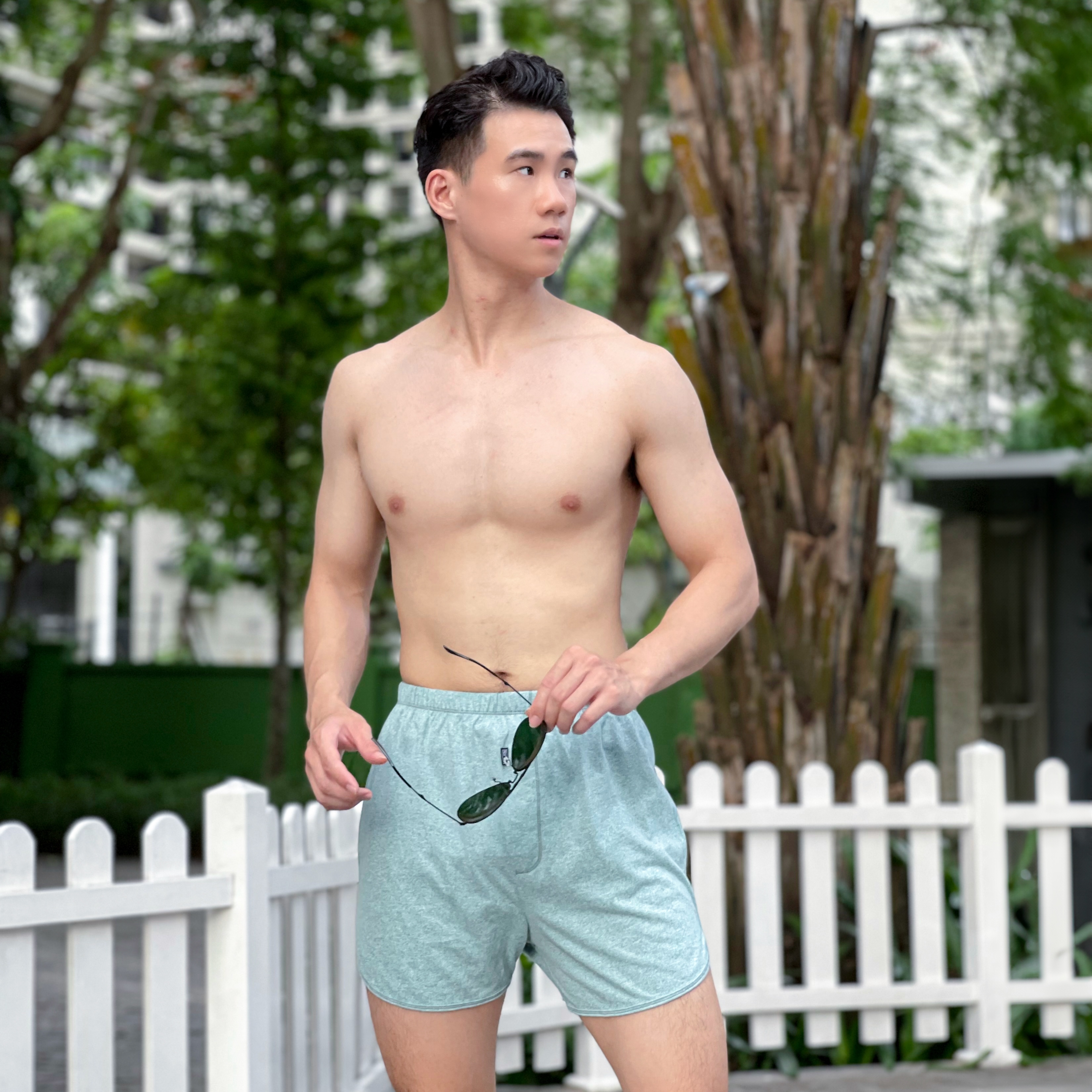 Quần đùi Narsis S24006 kiểu dáng rộng rãi, chất liệu mềm mại, dễ chịu khi mặc._thumbnail_3