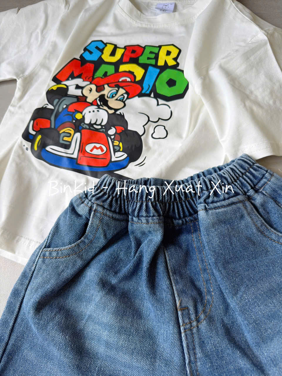 S55 SET BỘ ÁO MARIO SHORT JEANS (MUA 2 GIẢM 10K/BỘ)_thumbnail_2