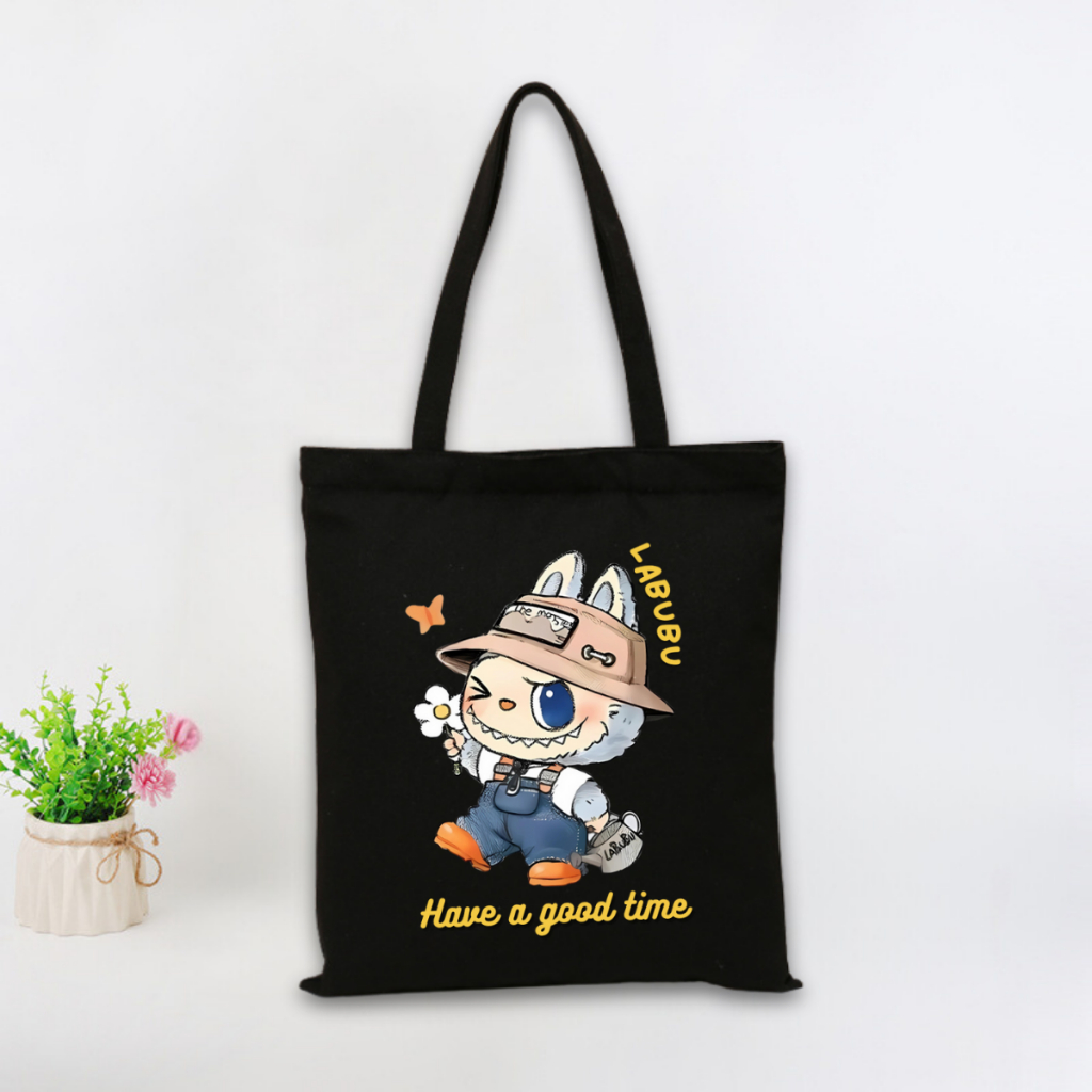 Túi tote vải canvas local brand We Tee in hình thỏ, labubu - TOTE01_thumbnail_12