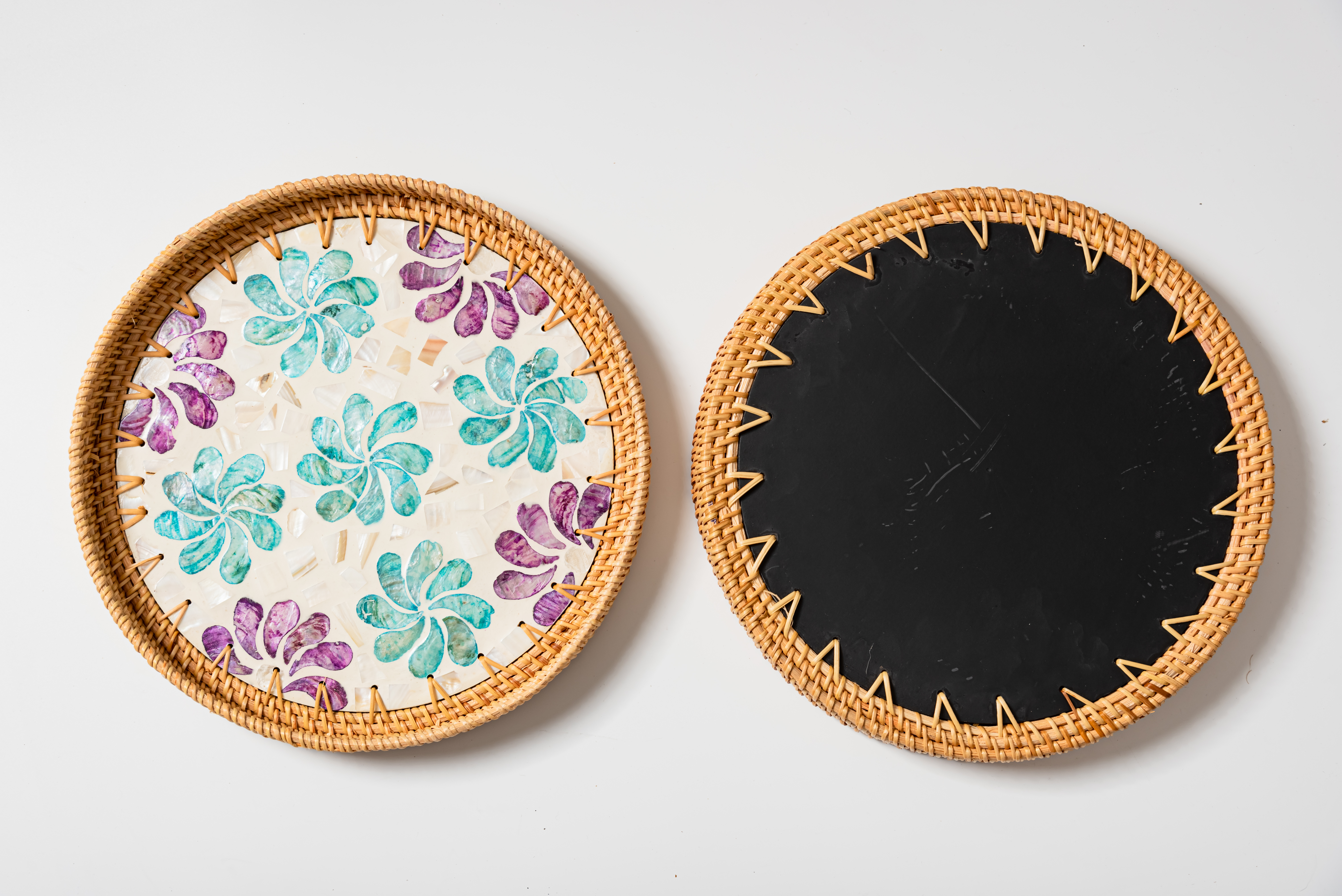 Mother Of Pearl Rattan Tray MD012_thumbnail_3