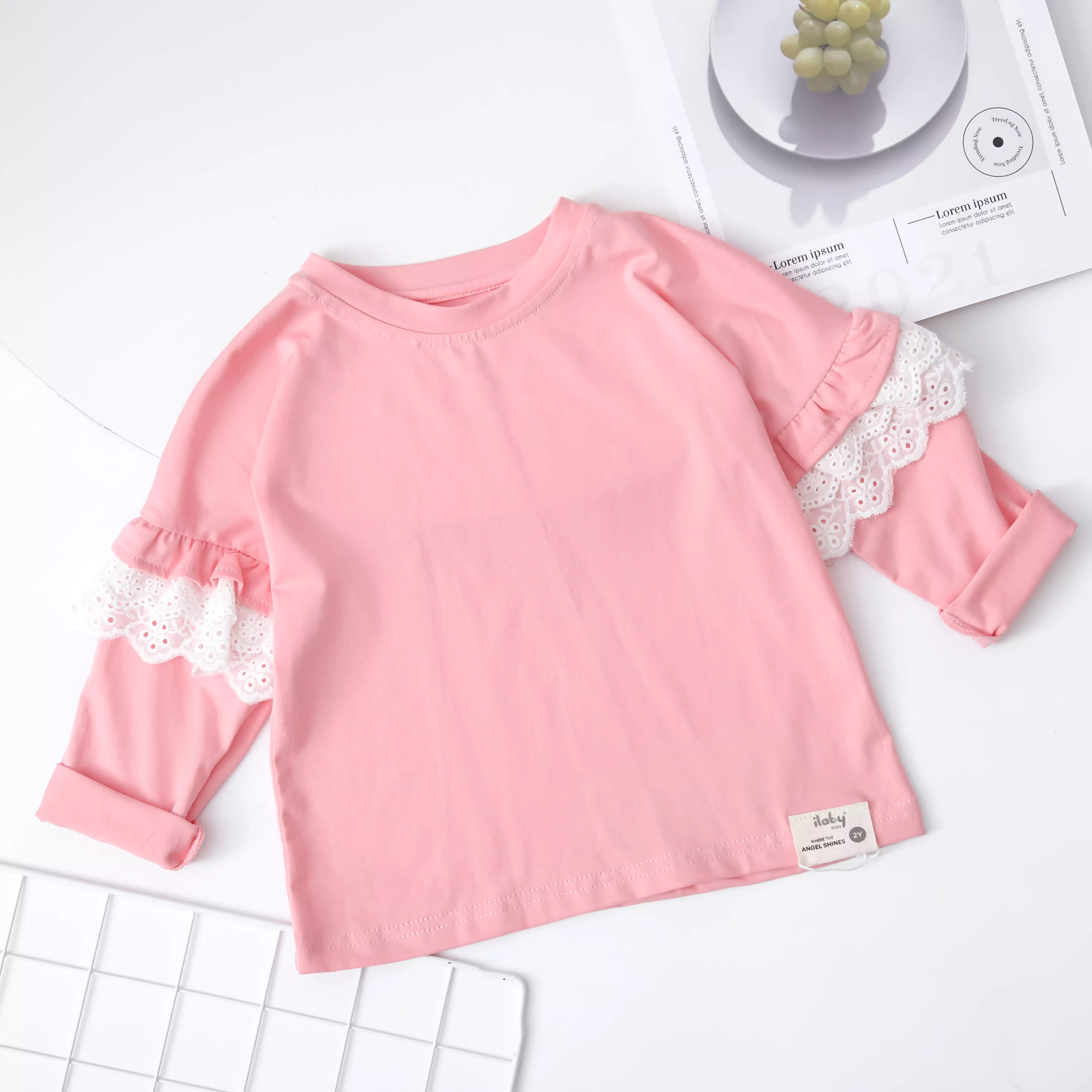 Áo thun bé gái tay phối ren_thumbnail_3