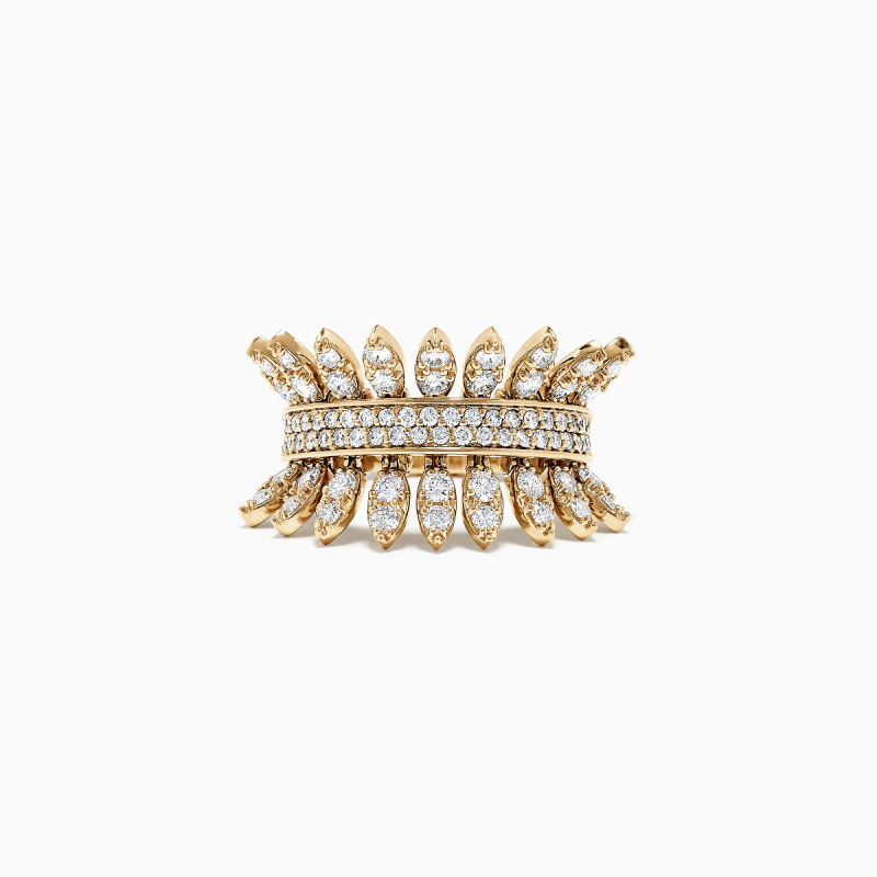 Crystal Daisy Brass Cuff