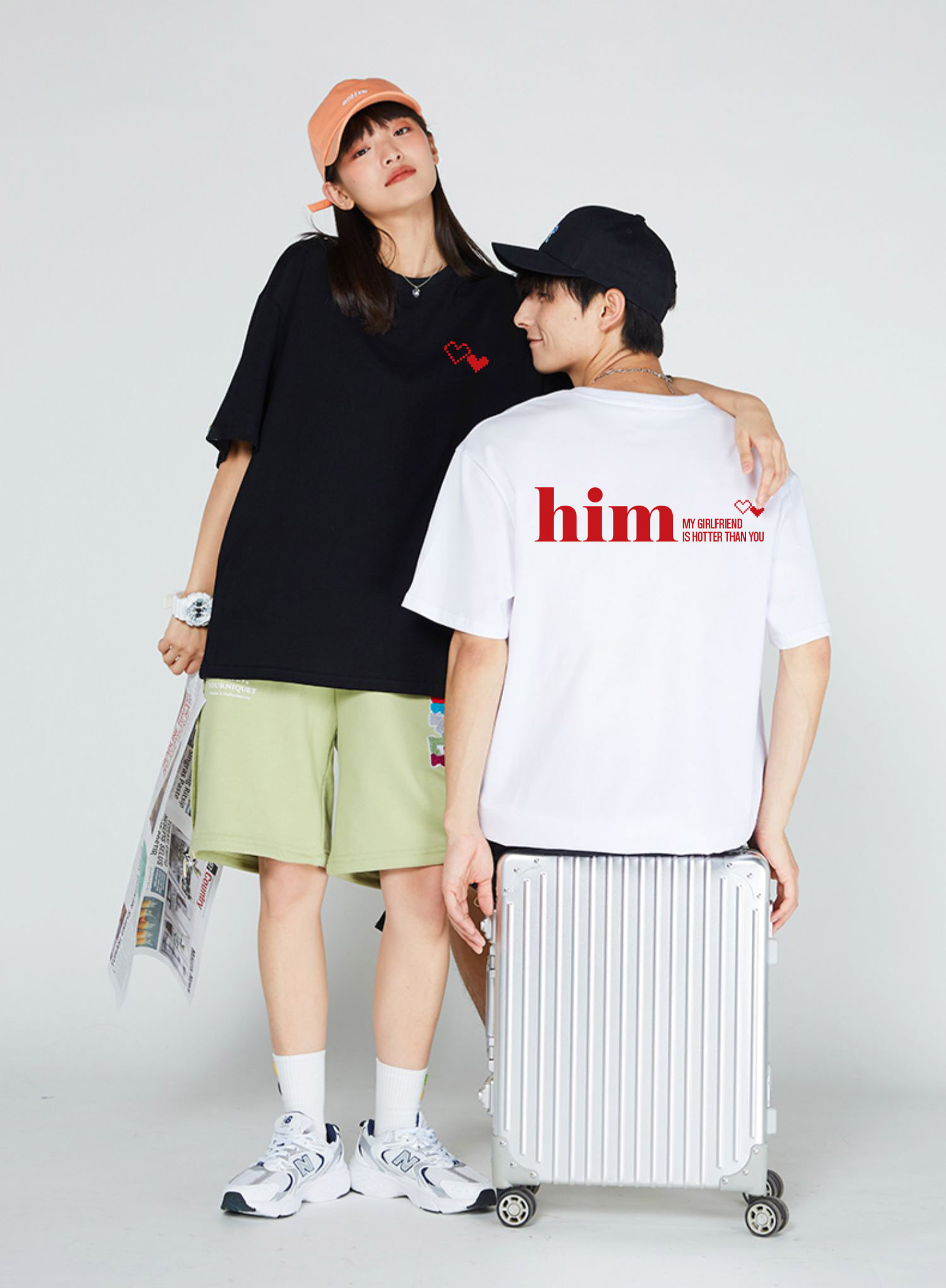 Áo thun cặp đôi couple đáng yêu from rộng ATD1368 Miucho vải cotton cổ tròn in Typography_thumbnail_2