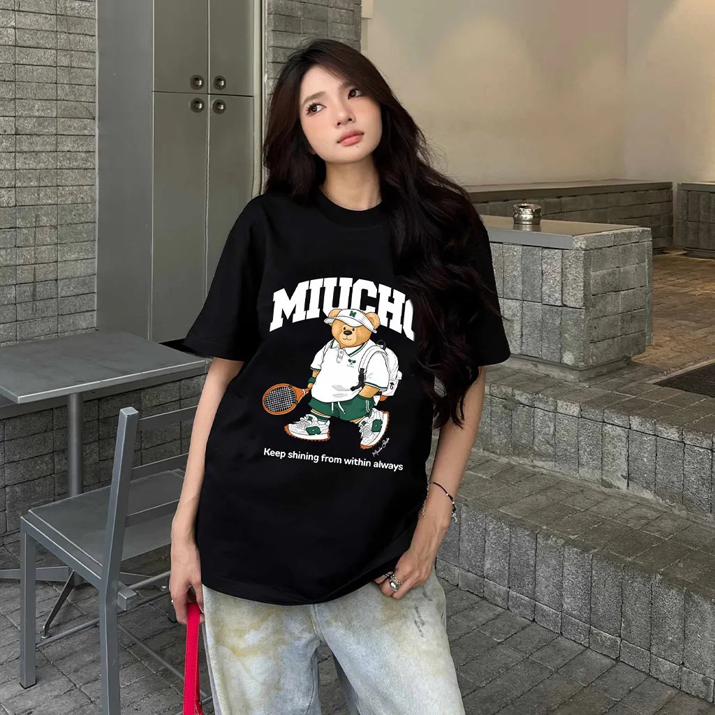 Áo thun form rộng Miucho Gấu Teddy 3111_thumbnail_6