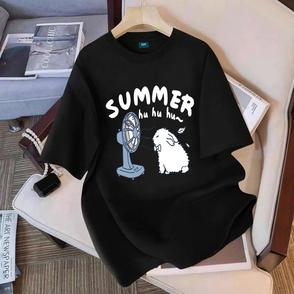 Áo thun unisex UX30-1138 SUMMER hu hu hu hình thỏ dáng oversized local brand WETEE_thumbnail_6