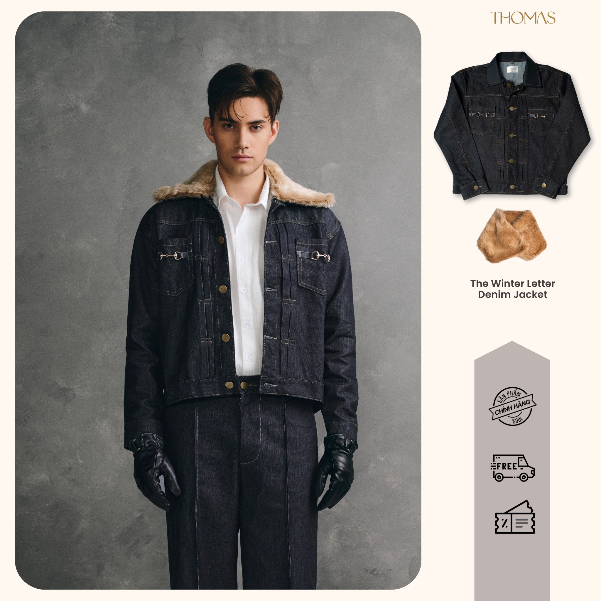 Áo Jacket Faded Ink Vải Denim Form Regular_thumbnail_1