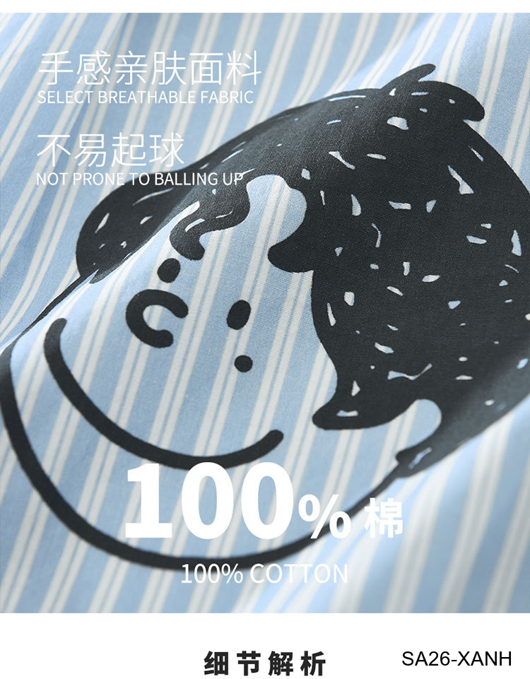 SA26 - Áo sơ mi nam tay ngắn họa tiết mặt cười phong cách Nhật Bản, chất cotton mềm mại, form rộng thoải mái_thumbnail_12