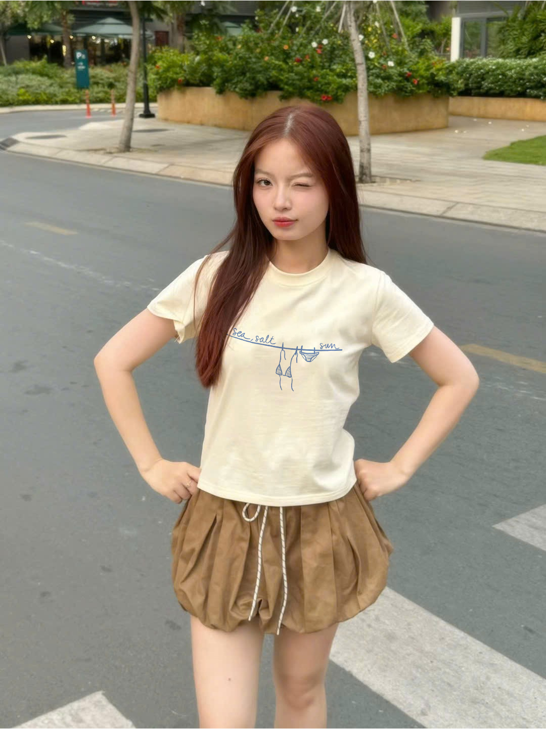 Áo baby tee ôm body hè biển 2146 Miucho cổ tròn vải cotton 4c thoáng mát in mix_thumbnail_4