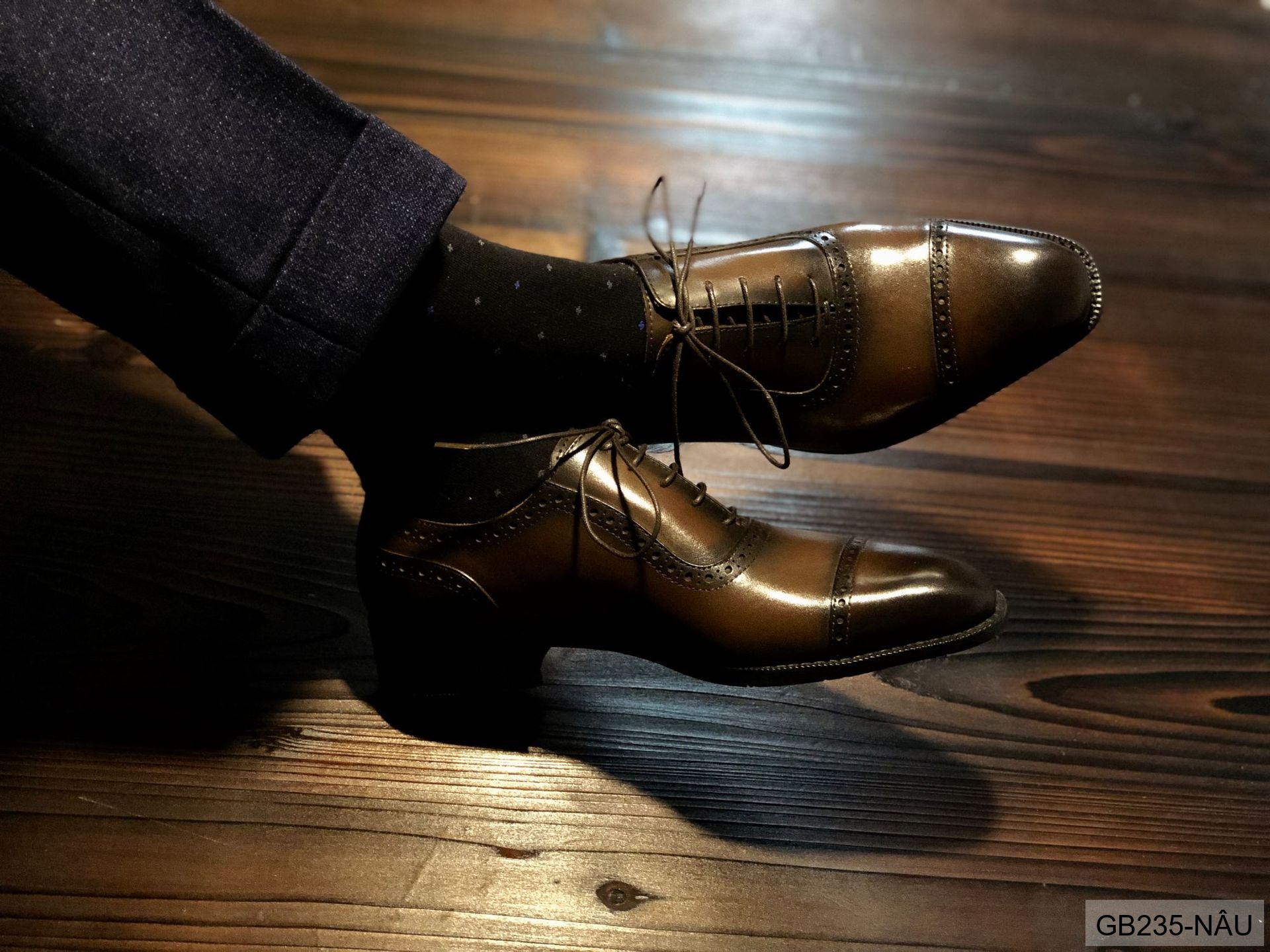 GB235 - Giày Oxford Nam Da Bò Phong Cách Anh Quốc, Thiết Kế Đục Lỗ Tinh Tế, Chống Trượt Thoáng Khí_thumbnail_21