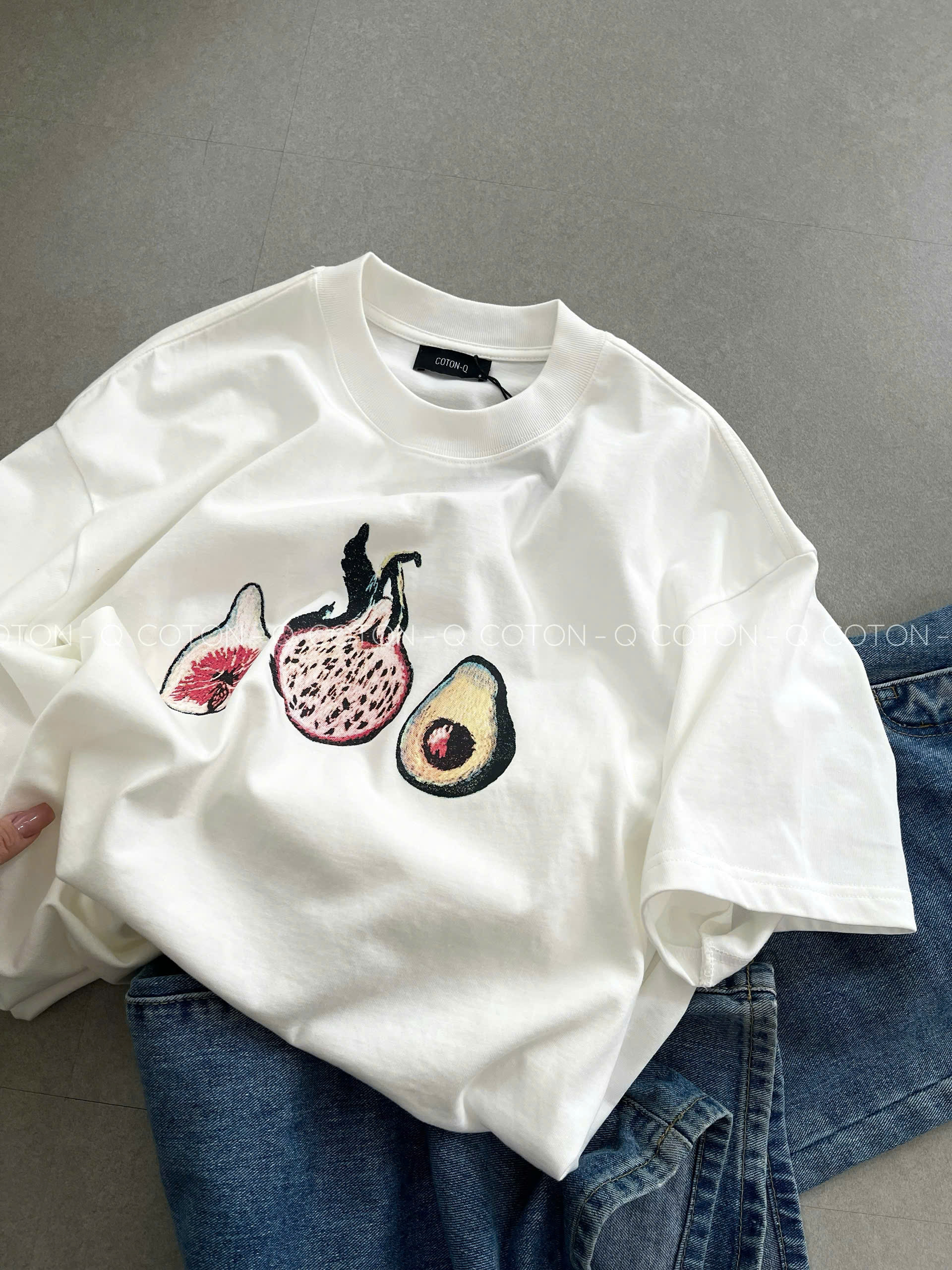 Áo thun tay ngắn Cotton Q in trái cây_thumbnail_5