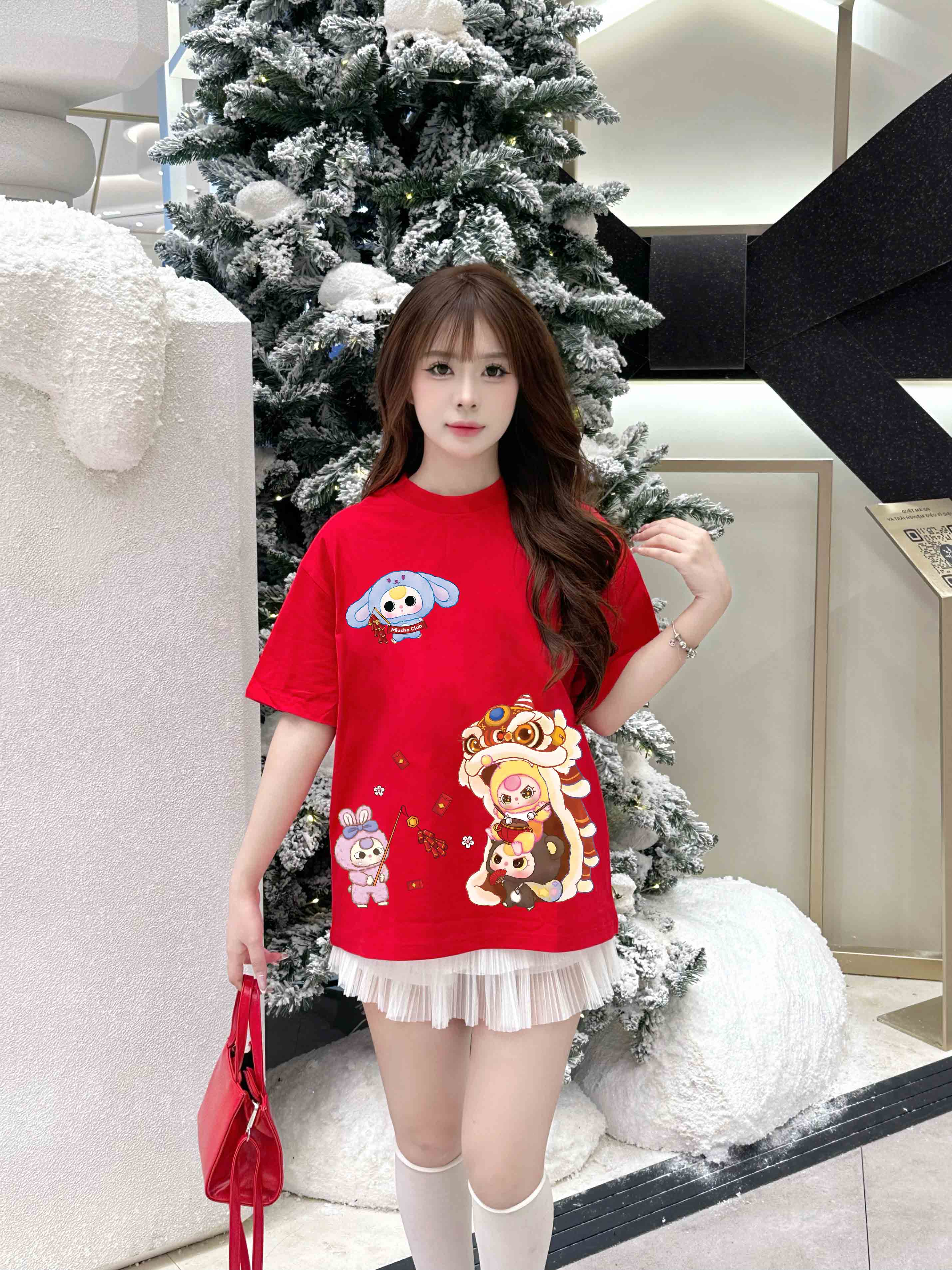 Áo thun tết baby three form rộng 1889 Miucho vải 4c cotton 220gsm thoáng mát in mix_thumbnail_5