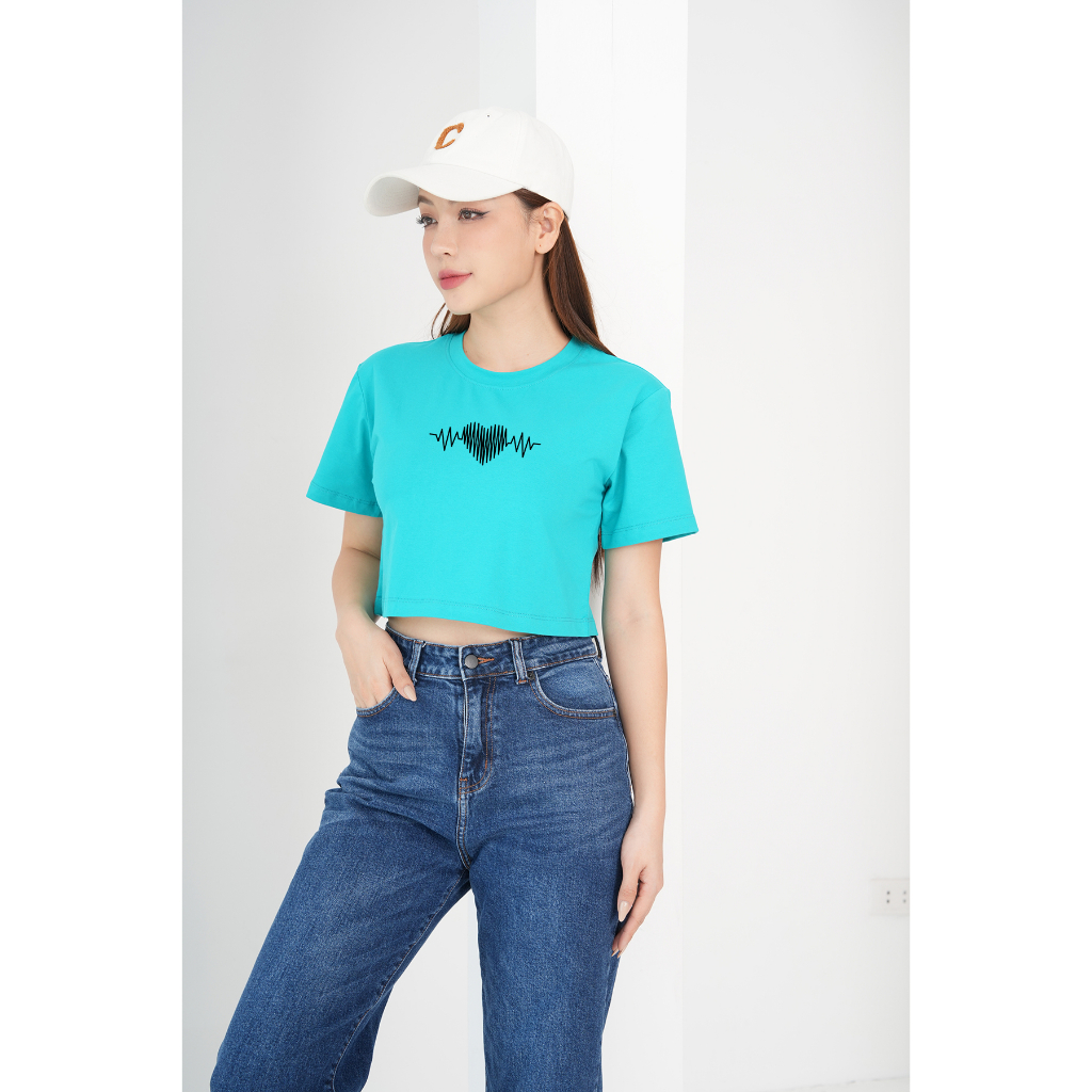 Áo croptop rộng in hình nhịp tim - Áo laptop rộng thời trang chất cotton Loza GT6577_thumbnail_2