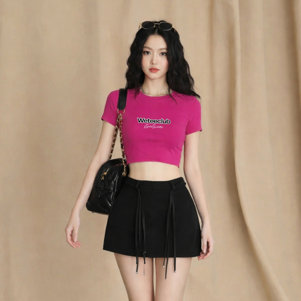 Áo croptop nữ in chữ Weteeclub streetwear dáng ôm chất thun cotton local brand WETEE - WC1154_thumbnail_1