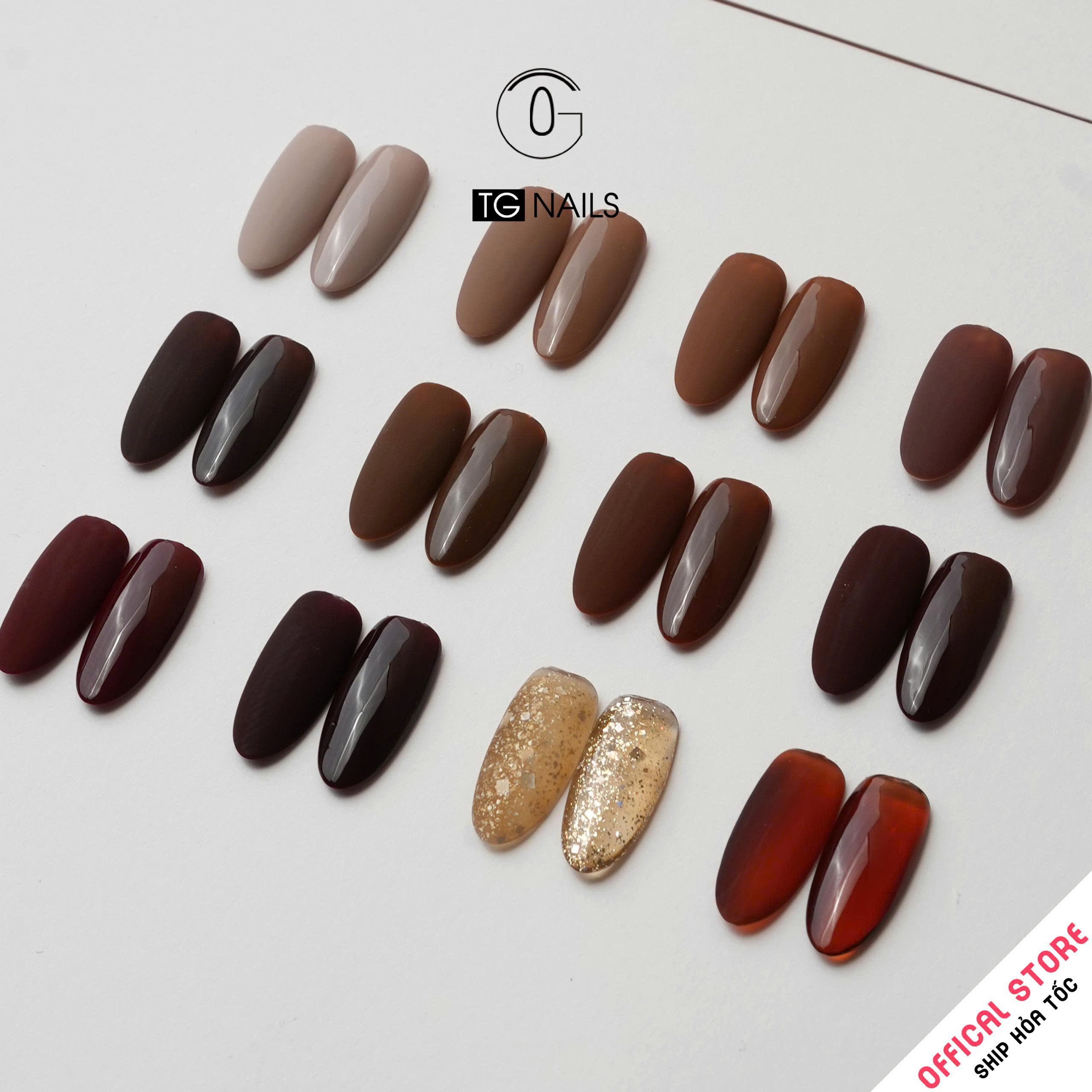 ComBo 12 màu Nâu Socola TG Nails kèm bảng màu_thumbnail_6