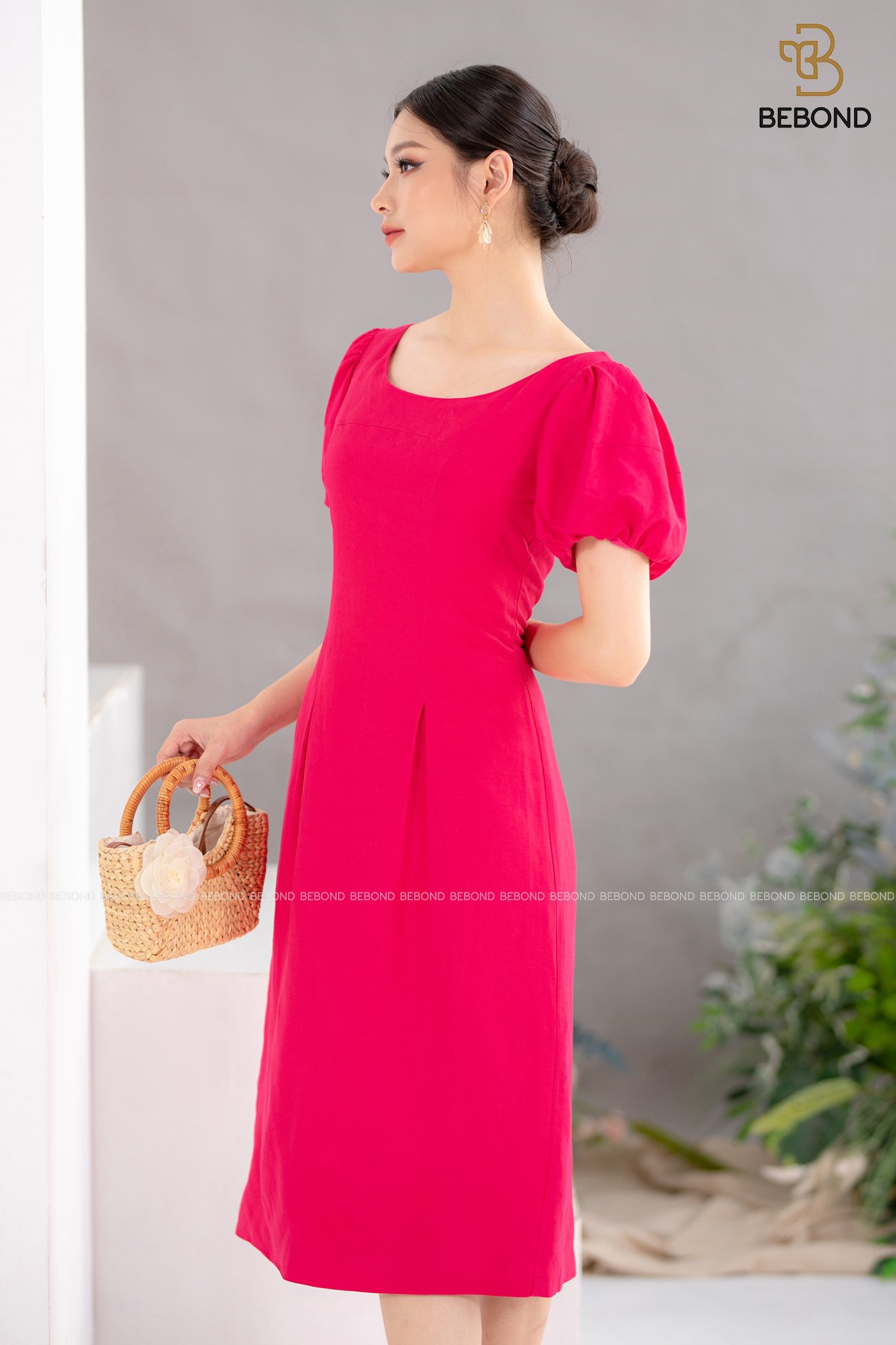 Đầm ôm linen màu HỒNG- Ciri Dress_thumbnail_2