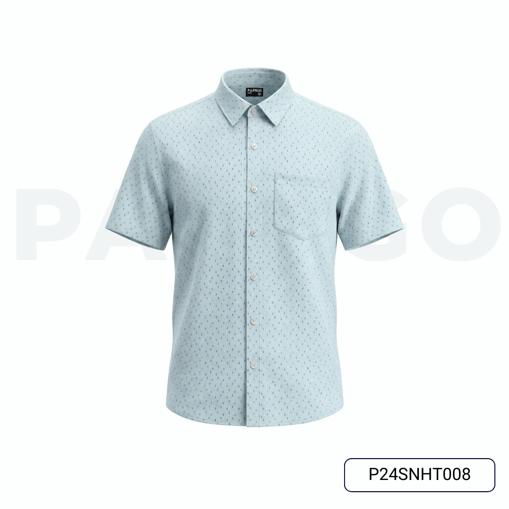 Áo sơ mi nam trung niên PAPAGO vải xô đũi tay ngắn lai ngang in họa tiết - P24SNHT008_thumbnail_10