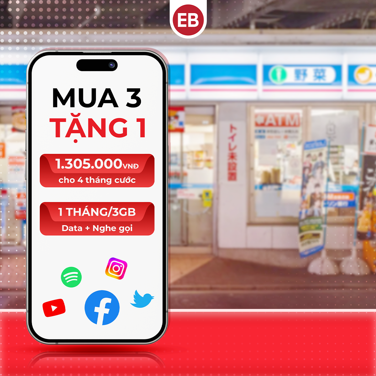 Sim dài hạn 3 tháng, tặng 1 tháng (12GB/ 4 tháng)