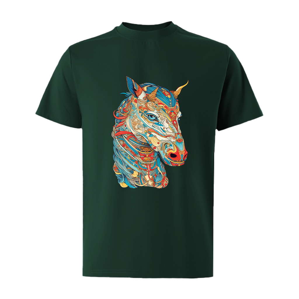 Áo thun nam form rộng 12 con giáp tuổi Ngọ ATD483 Miucho Iconic cotton cổ tròn in graphic_thumbnail_11