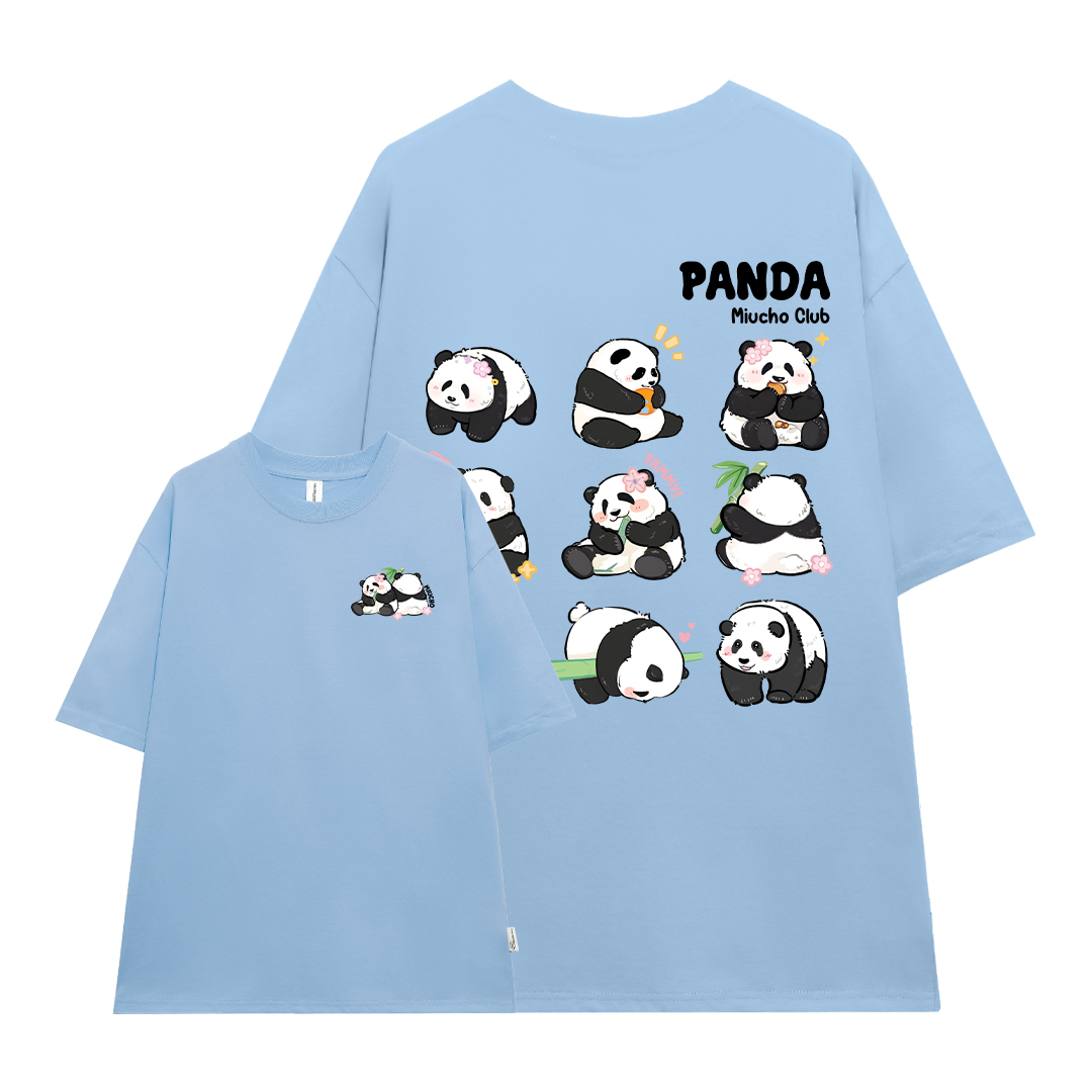 Áo thun Gấu trúc panda dễ thương form rộng local brand ATD1221 Miucho tay ngắn vải cotton thoáng mát cổ tròn in mix_thumbnail_10