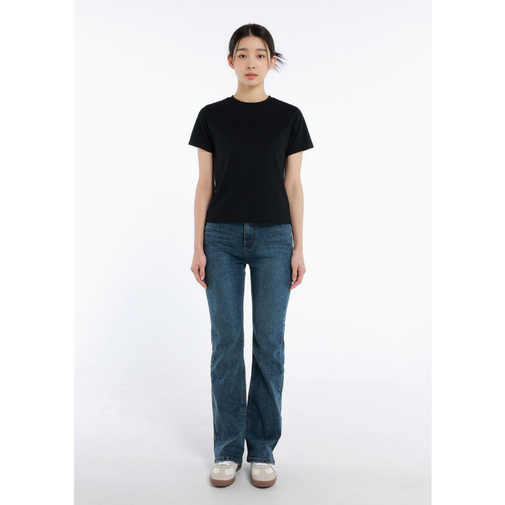 Áo thun baby tee trơn ABT01 Miucho vải cotton cổ tròn in basic_thumbnail_9