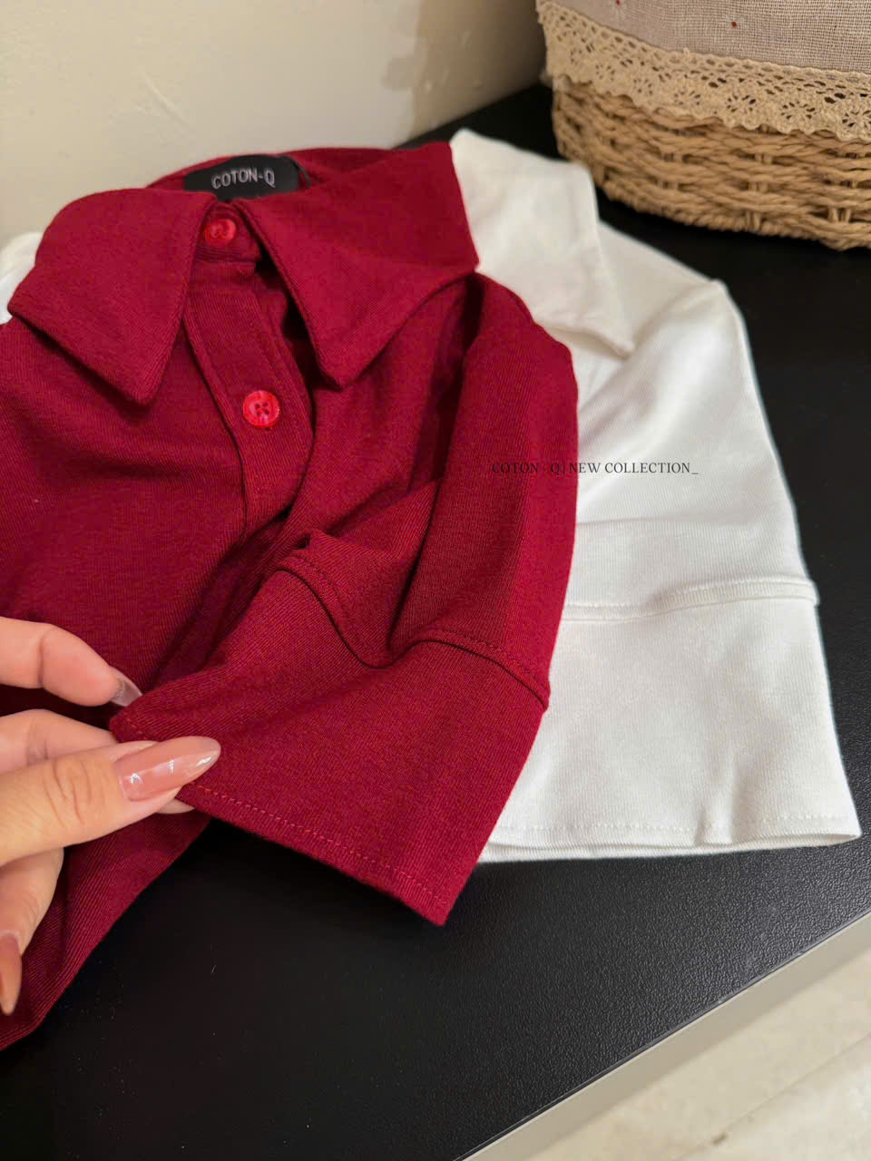 Áo thun ôm có cổ ( TRẮNG )_thumbnail_4