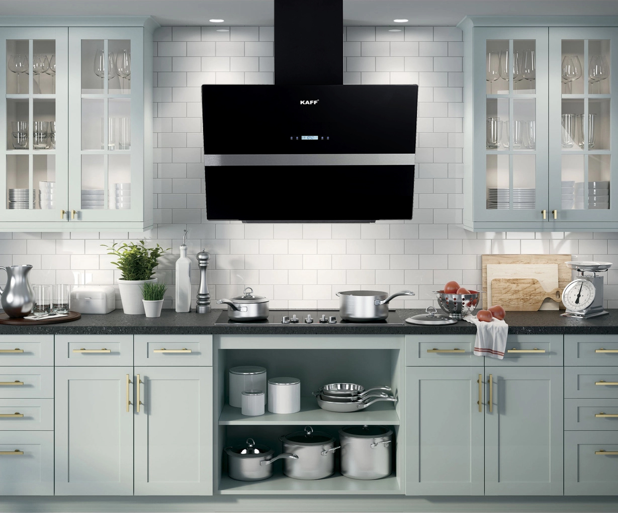 Công suất hút mạnh mẽ của máy hút mùi Kaff KF-LUX-AT70FH-BK