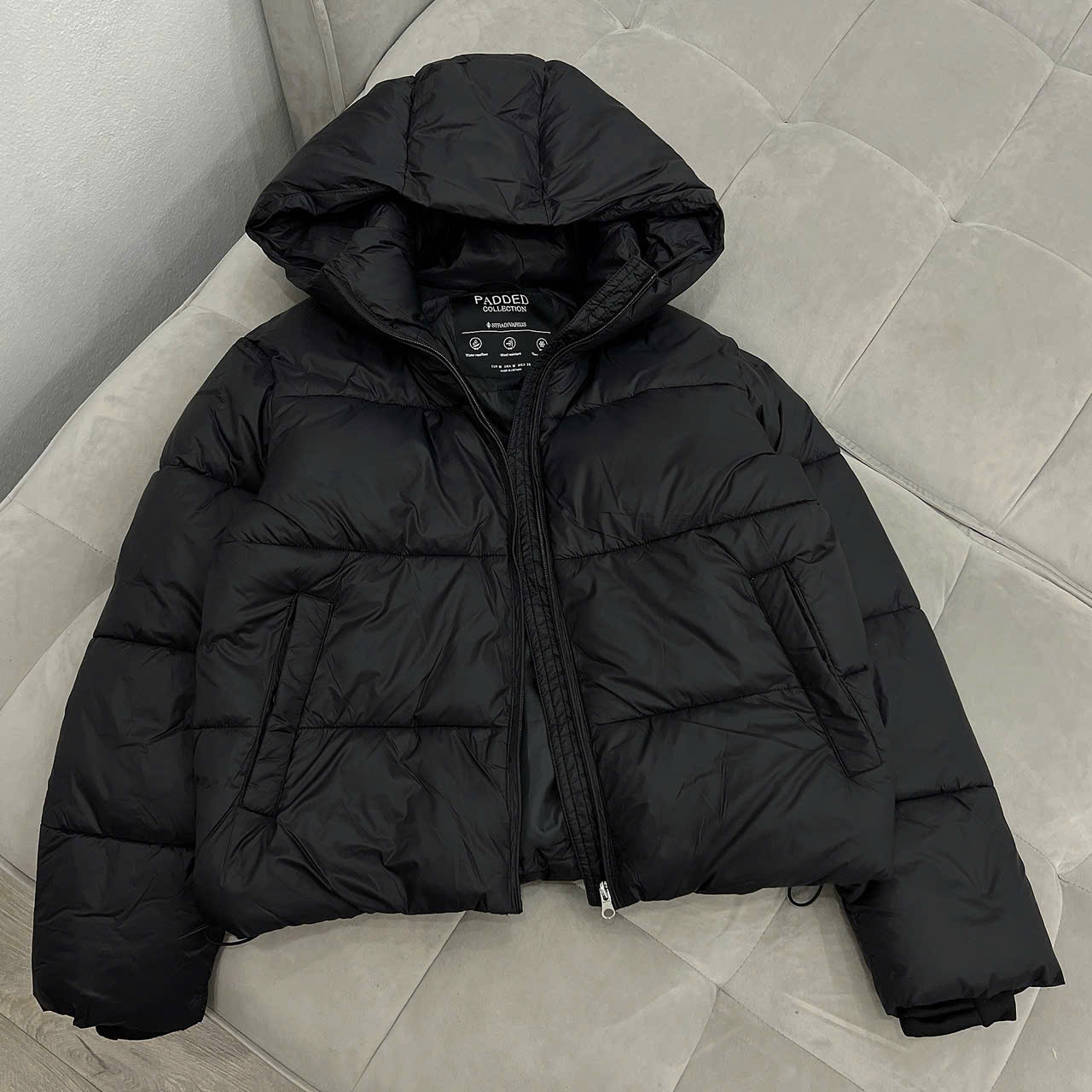 HK267 Áo khoác phao có nón ( ĐENN )