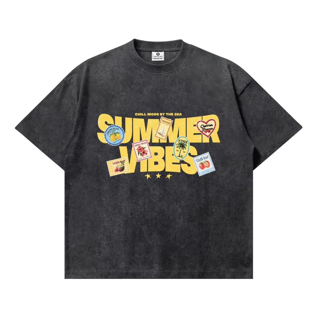 Áo thun boxy nam nữ summer vibes Miucho 3448