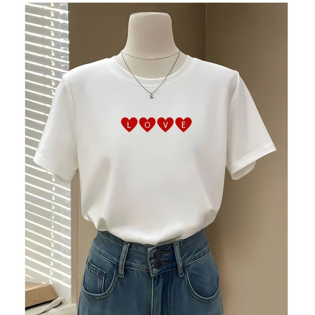 [Form Rộng] Áo phông nữ màu trắng in hình nhiều mẫu - LOZA G0274_thumbnail_1