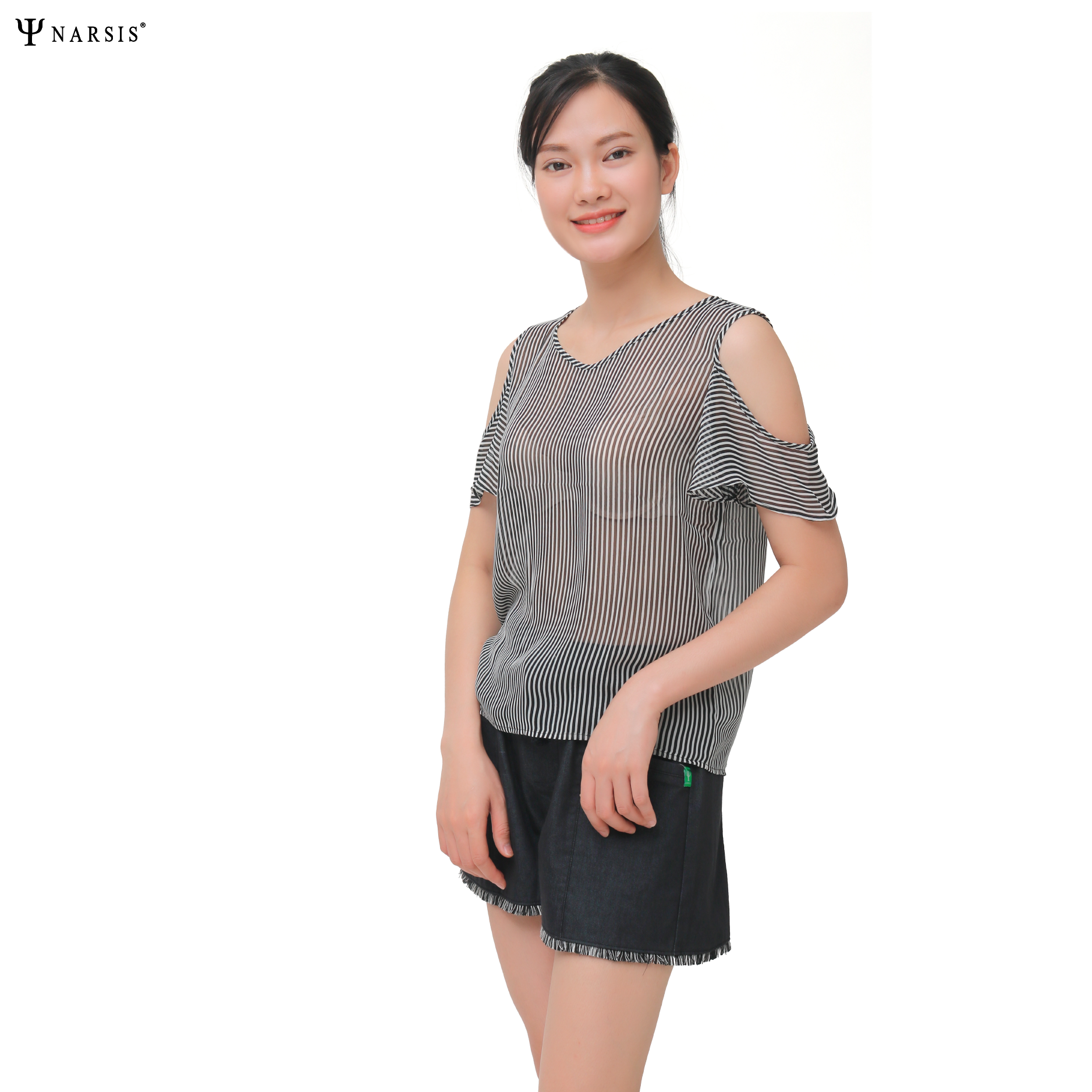 ÁO HÈ NỮ THIẾT KẾ -  VOAN KẺ ĐỎ MẬN L9020 L9021 NARSIS CHẤT LIỆU THOÁNG MÁT, DỄ CHỊU, THOẢI MÁI C..._thumbnail_1