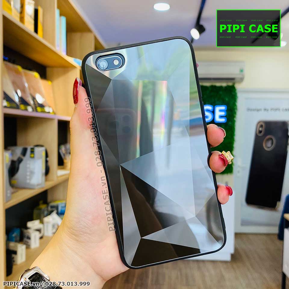 Ốp Lưng Oppo F3 - Kim Cương 6D - Đen